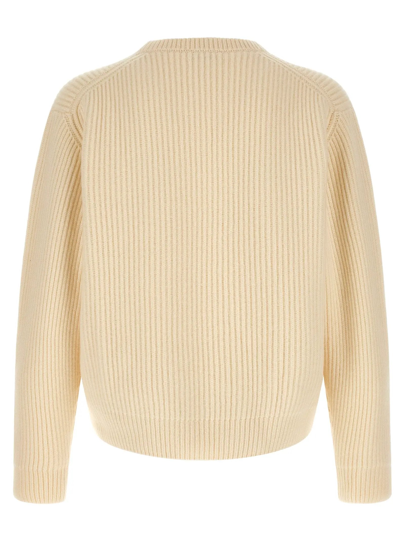 Jil Sander White Wool Cardigan