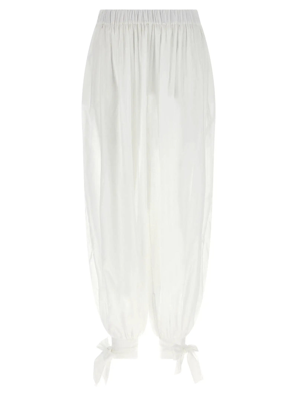 The Andamane White Cotton Casual Pants