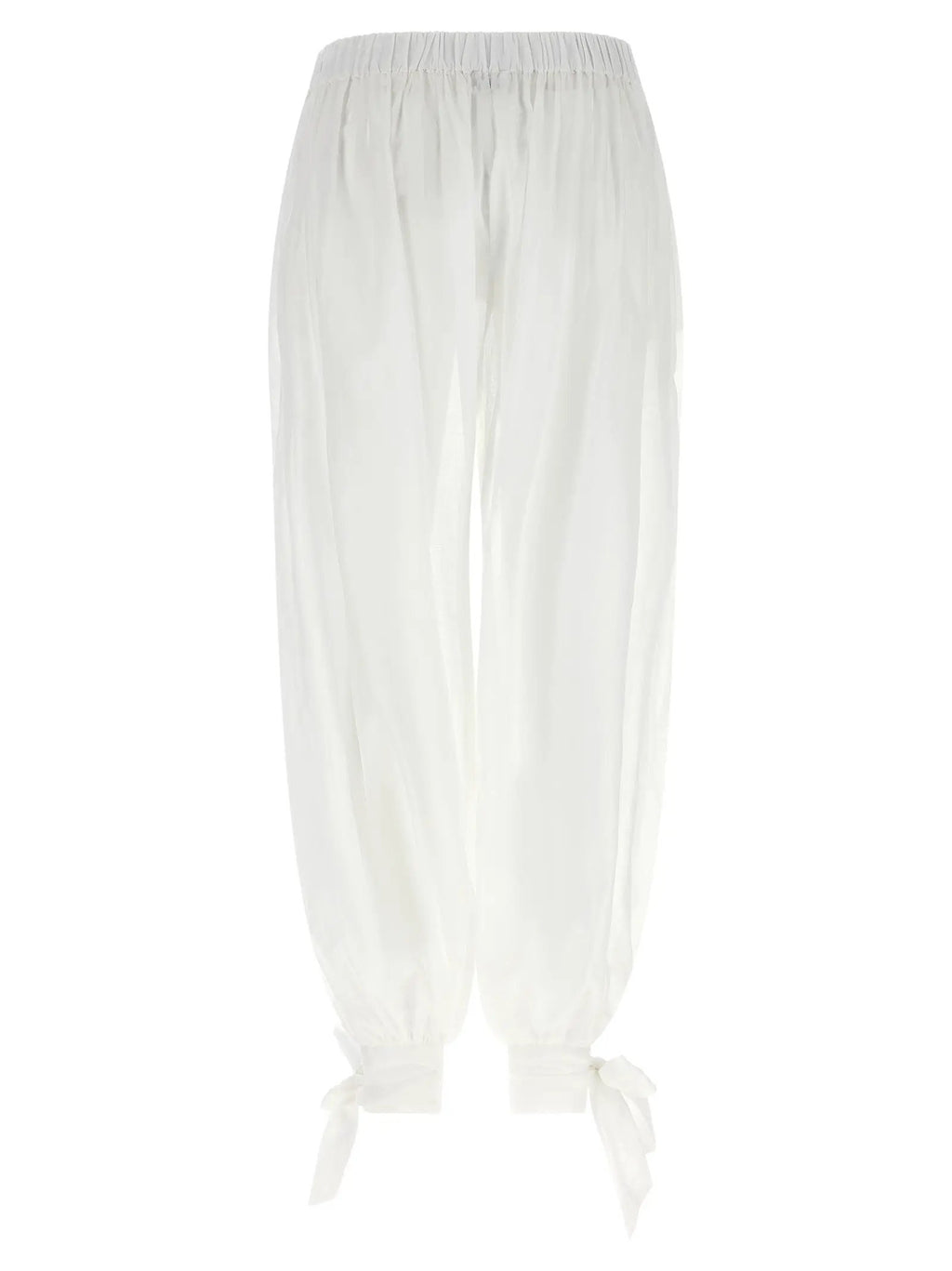 The Andamane White Cotton Casual Pants