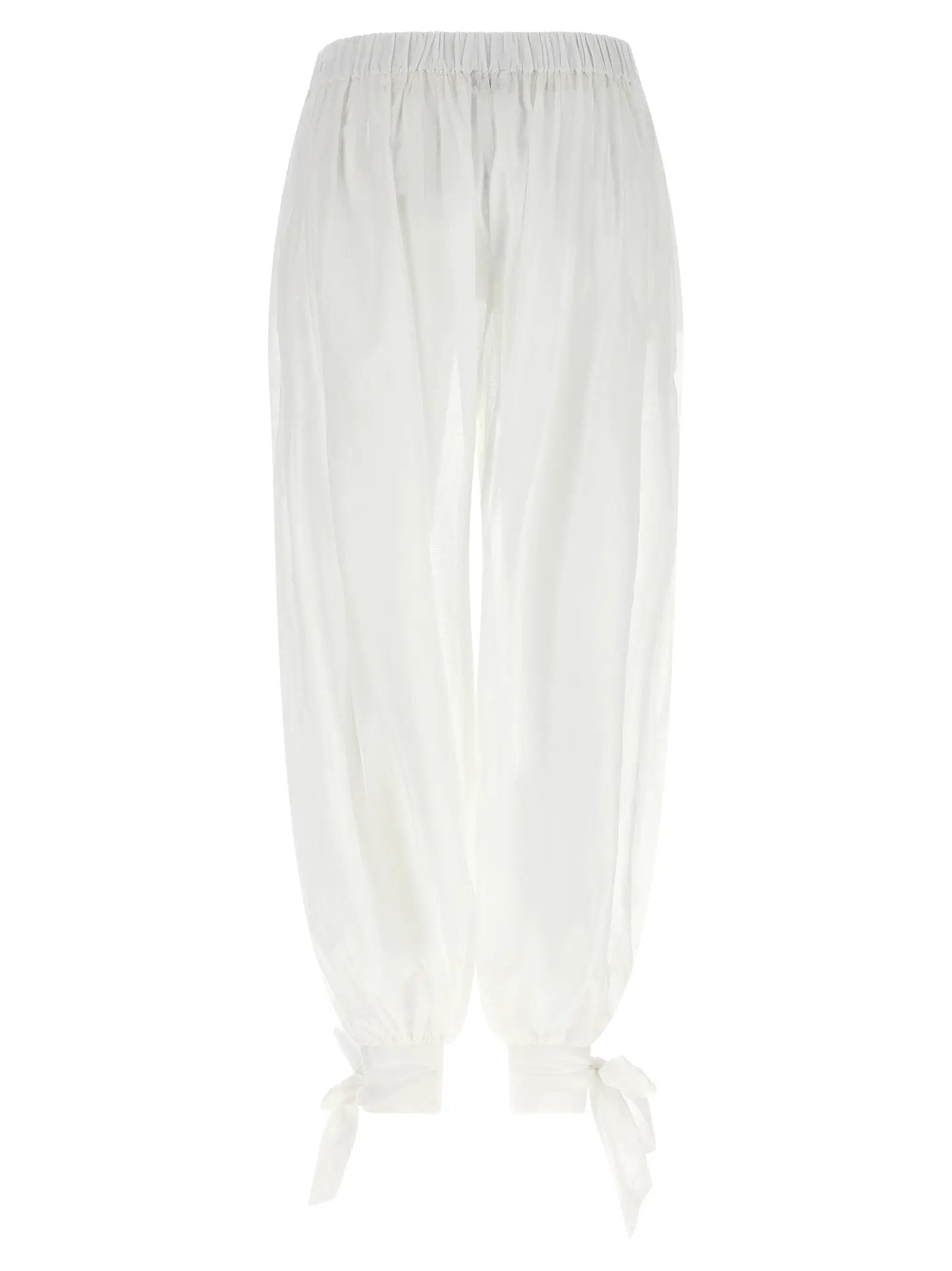 The Andamane White Cotton Casual Pants