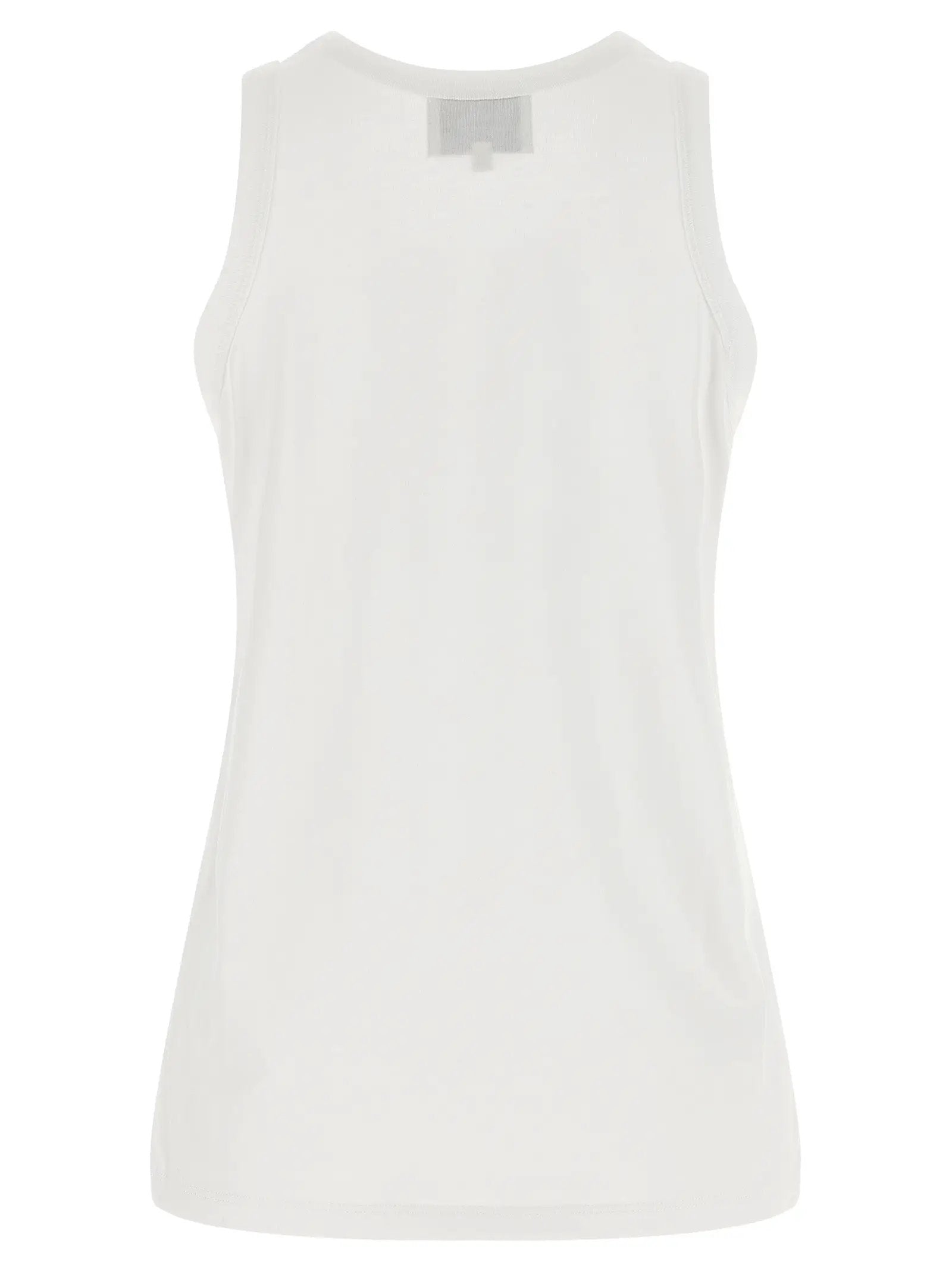 Loulou De Saison White Cotton Sleeveles T-Shirt