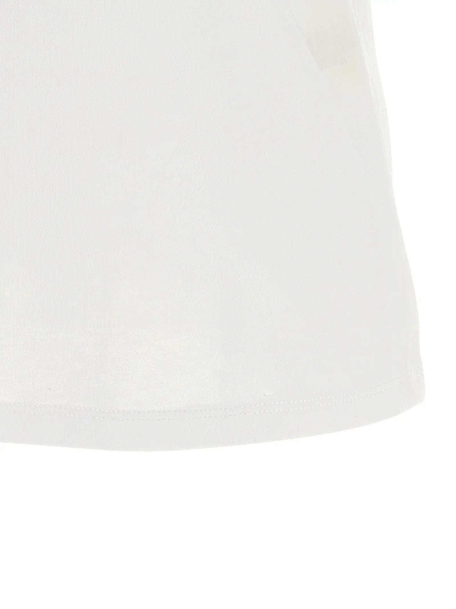 Loulou De Saison White Cotton Sleeveles T-Shirt