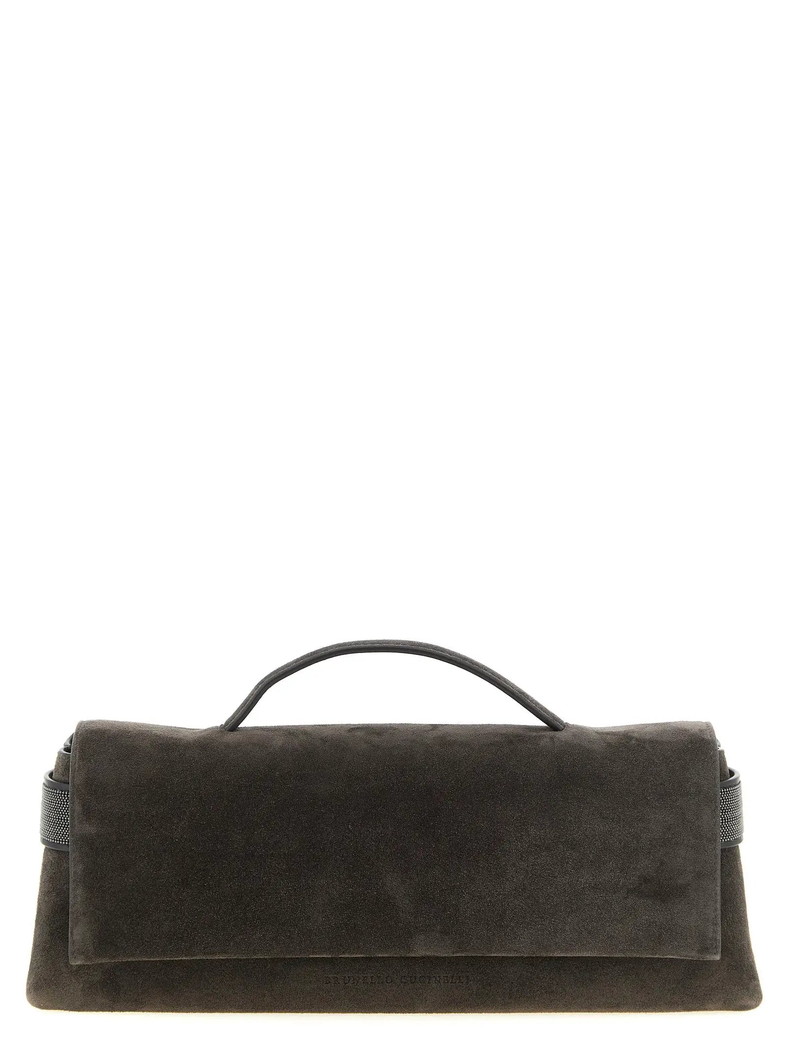 Brunello Cucinelli Brown Calfskin Clutch Bag