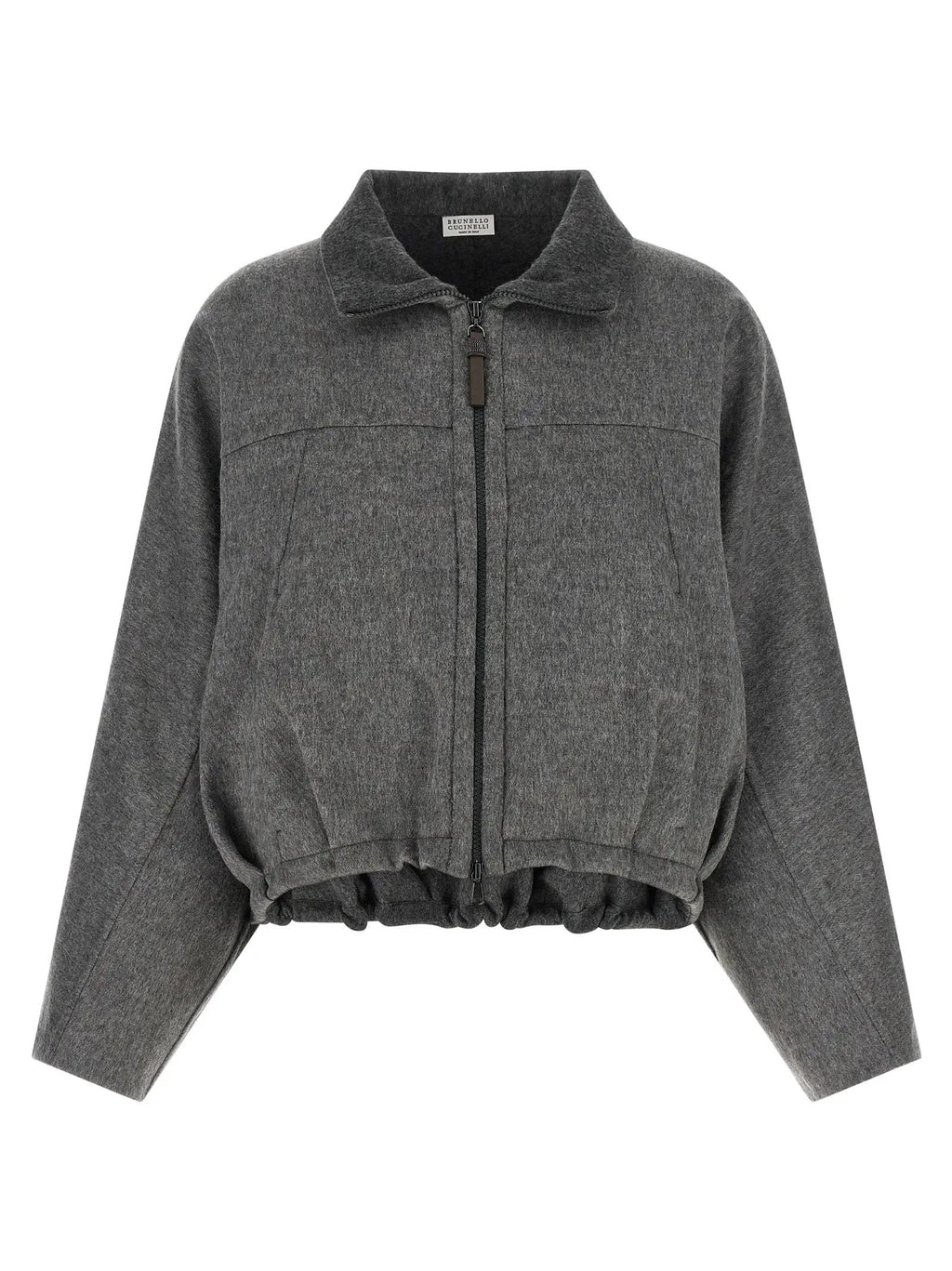 Brunello Cucinelli Gray Virgin Wool Full-Length Jacket
