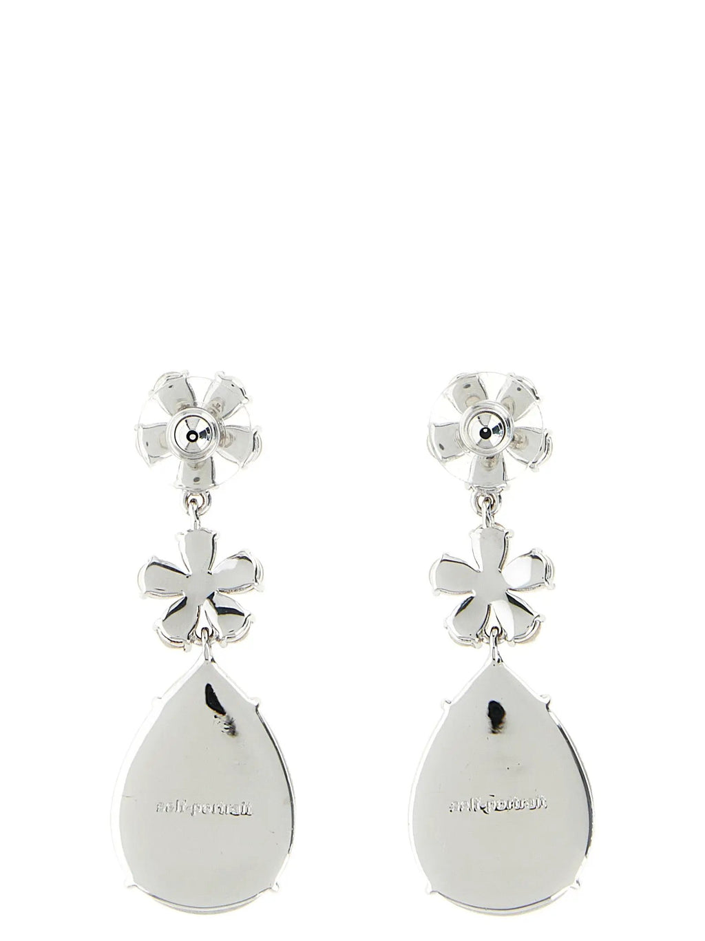 Boucles d'oreilles Autoportrait en laiton argenté