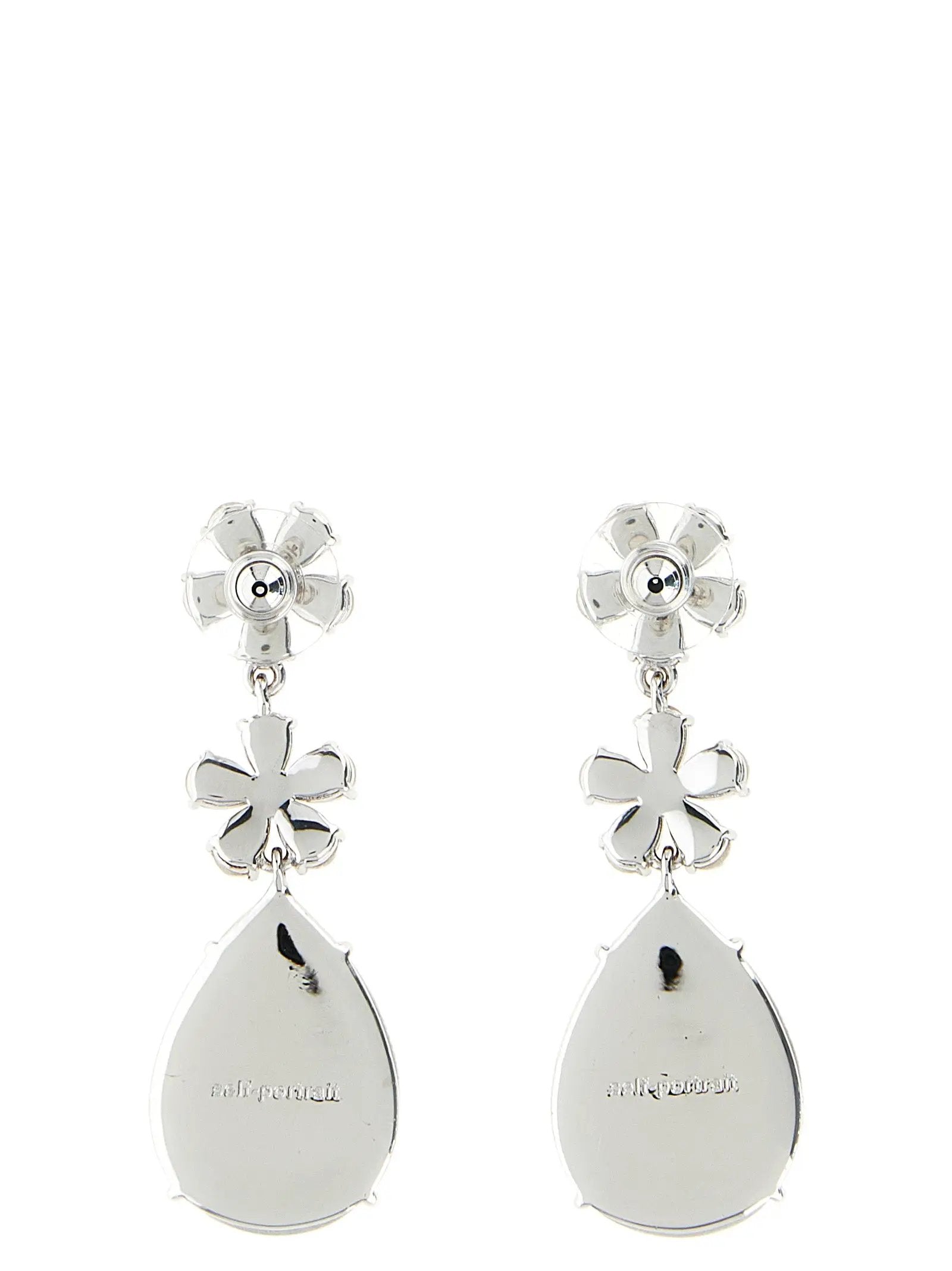 Boucles d'oreilles Autoportrait en laiton argenté