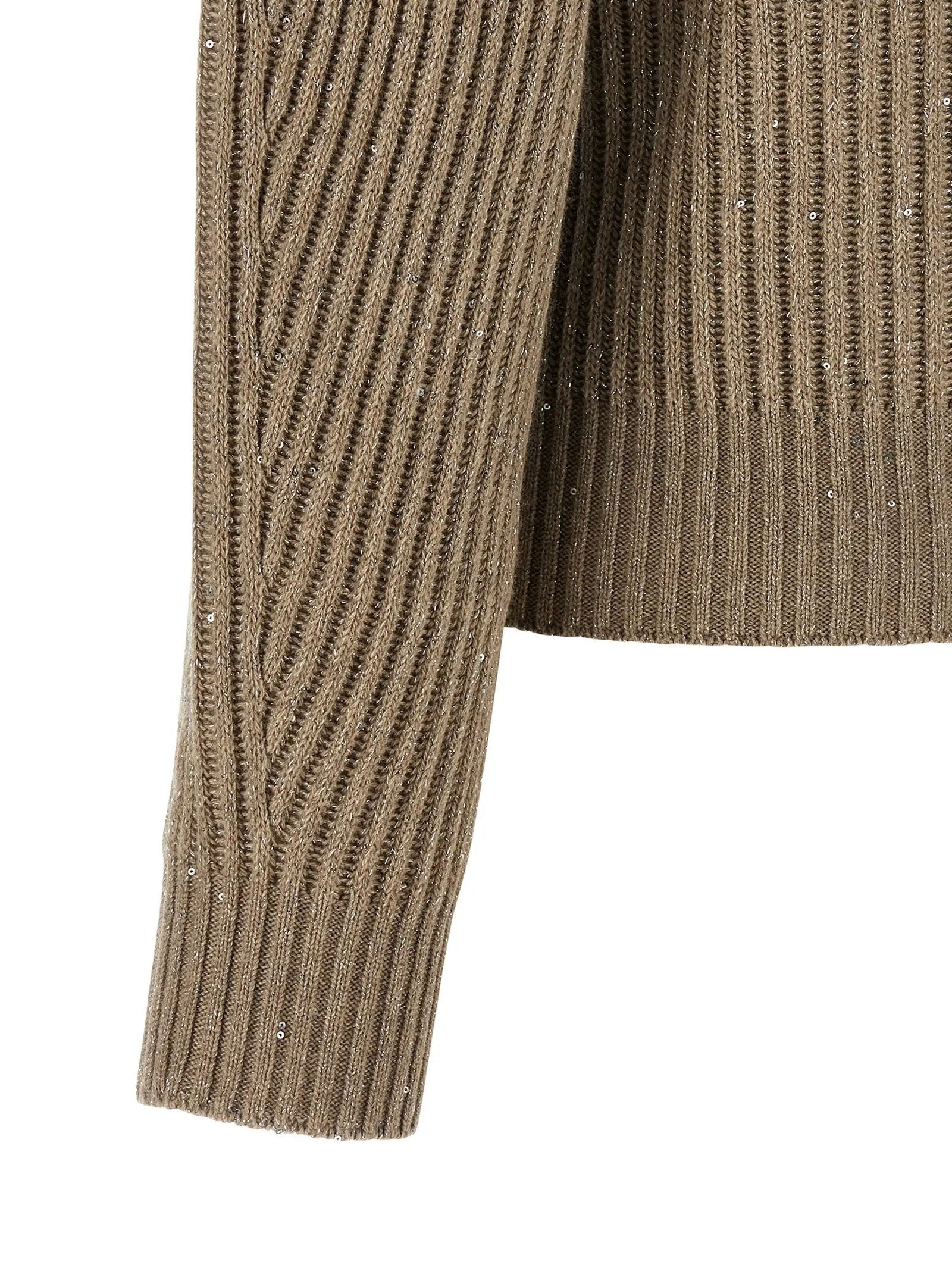 Cardigan Brunello Cucinelli en cachemire beige
