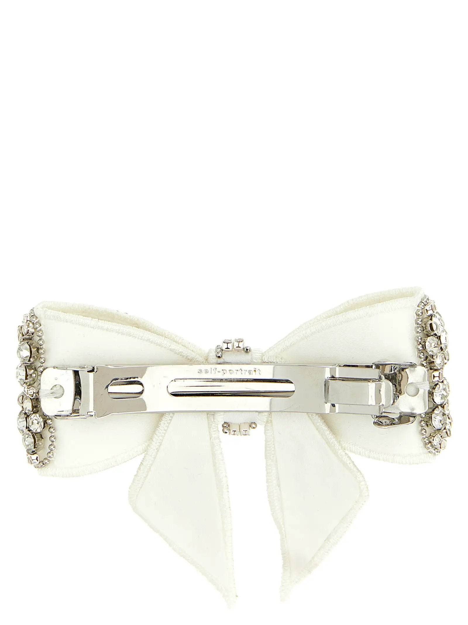 Self-Portrait White Polyester Hair Clip