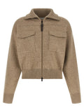 Cardigan Brunello Cucinelli en cachemire beige