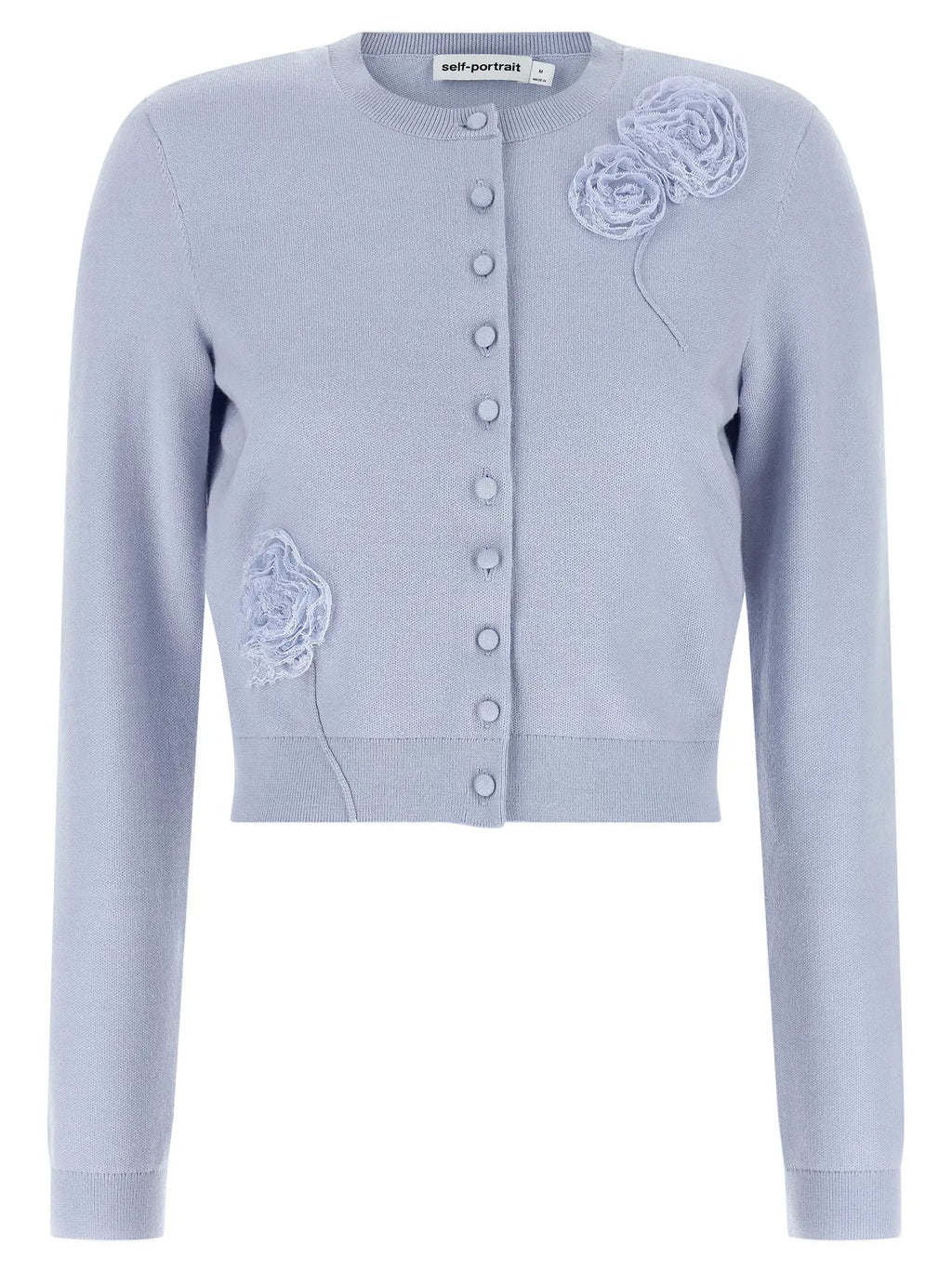 Self-Portrait Blue Polyester Cardigan