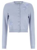 Self-Portrait Blue Polyester Cardigan