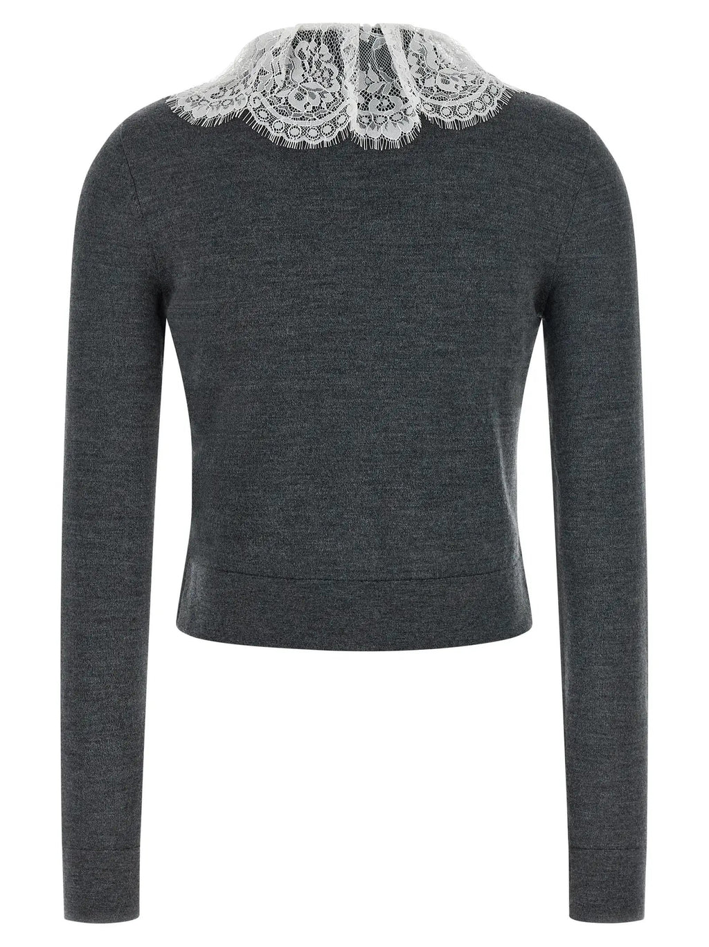 Self-Portrait Gray Wool Cardigan