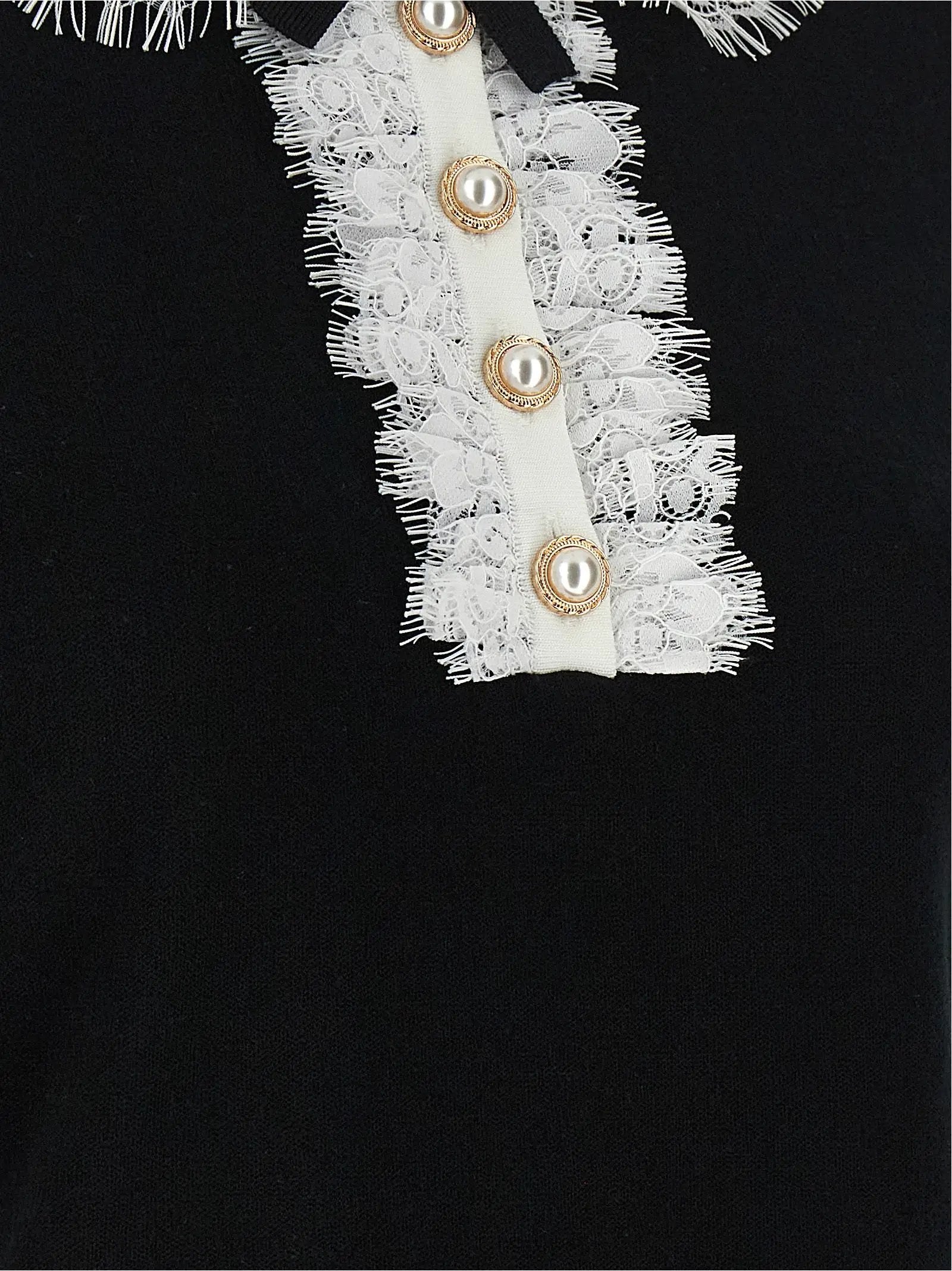Self-Portrait Bicolor Wool Blouse
