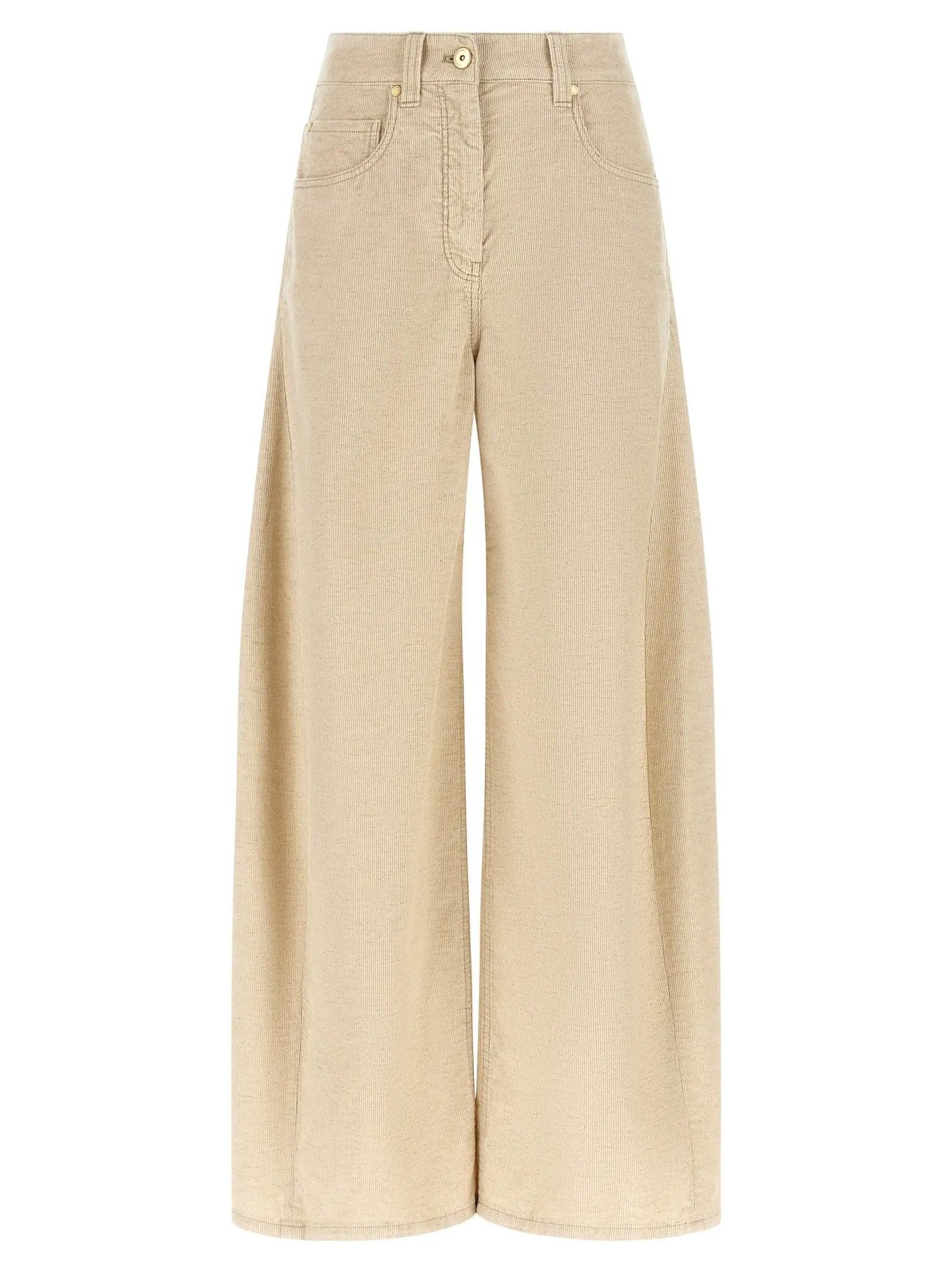 Brunello Cucinelli Beige Cotton Casual Pants