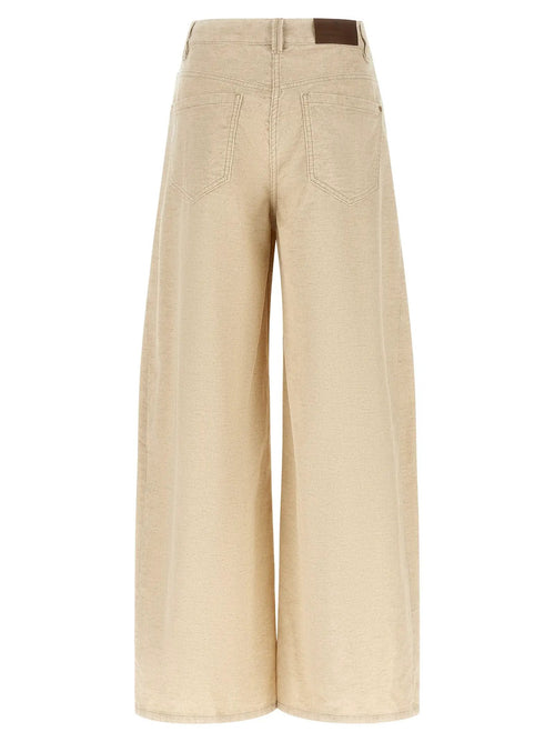 Brunello Cucinelli Pantalon décontracté en coton beige