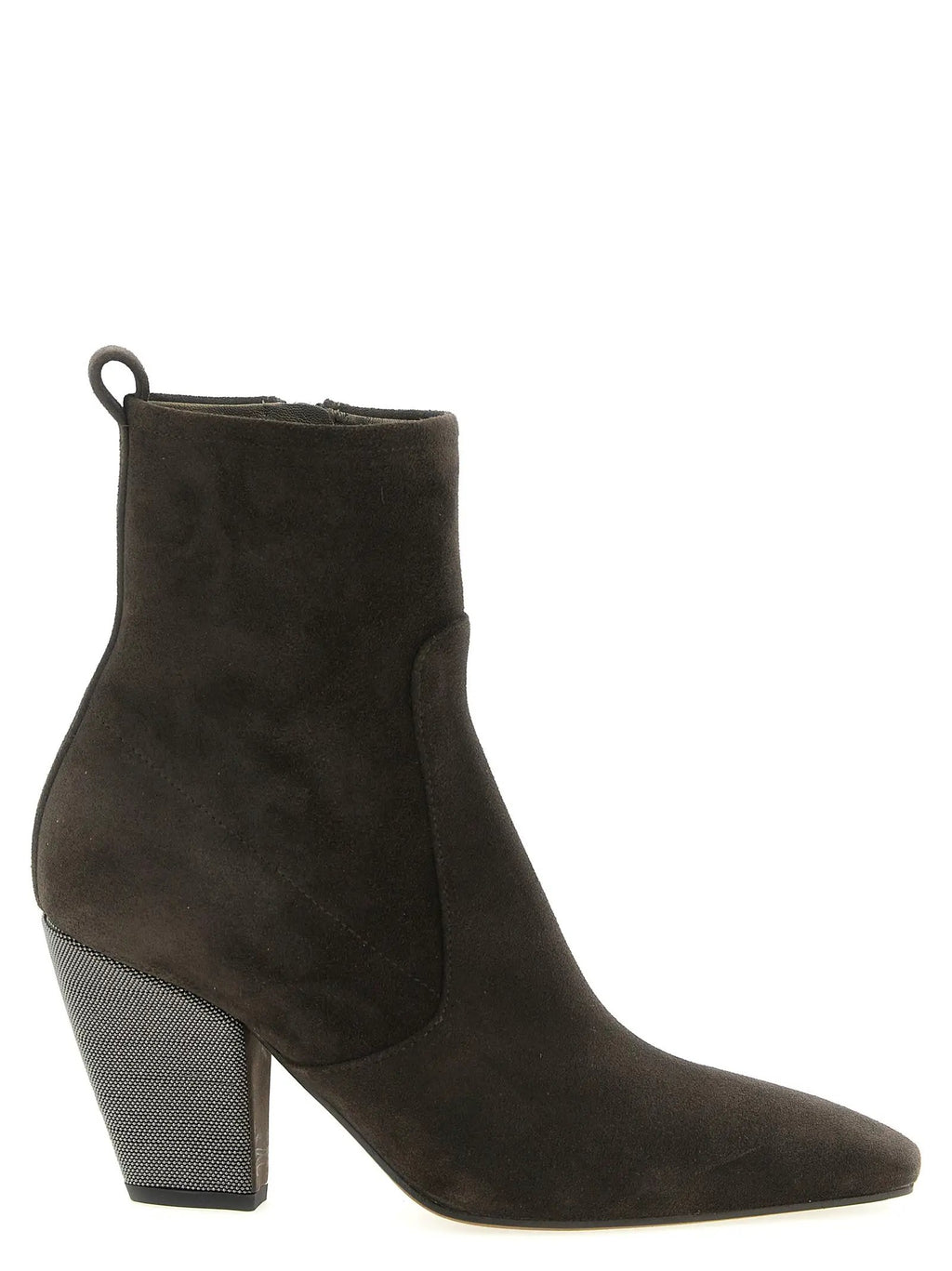 Brunello Cucinelli Brown Calfskin Ankle Boots