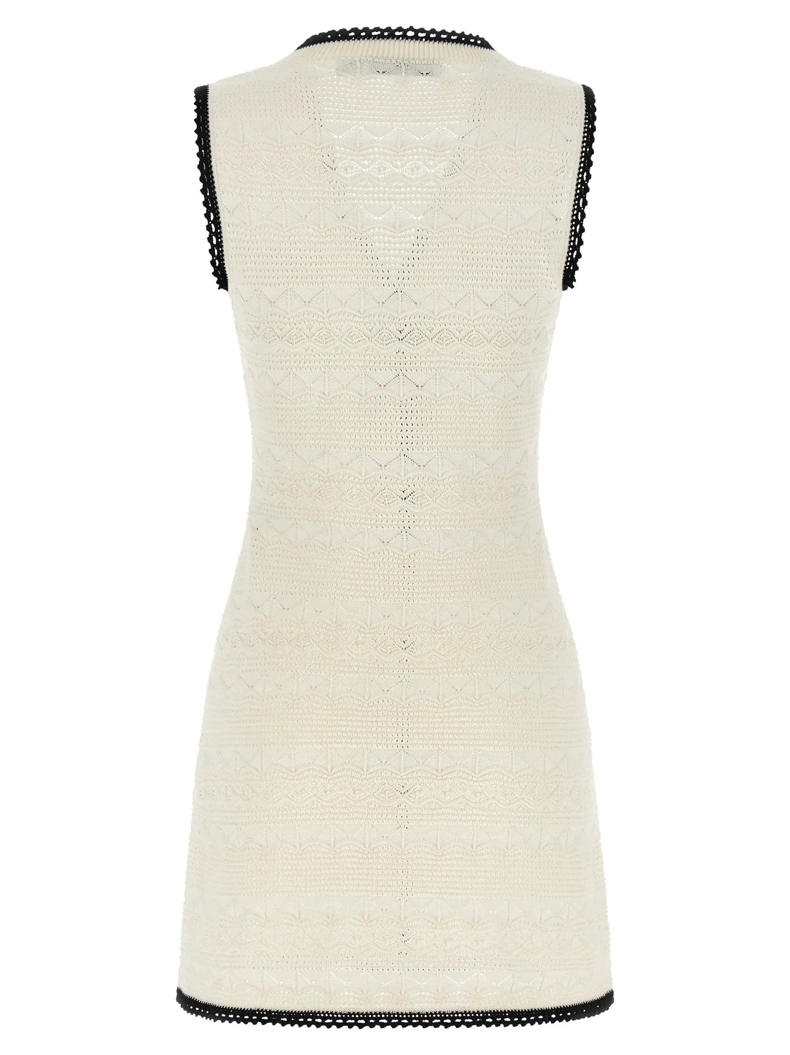 Self-Portrait Bicolor Cotton Short Dress