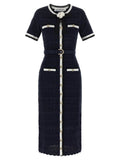 Self-Portrait Blue Cotton Midi Dress