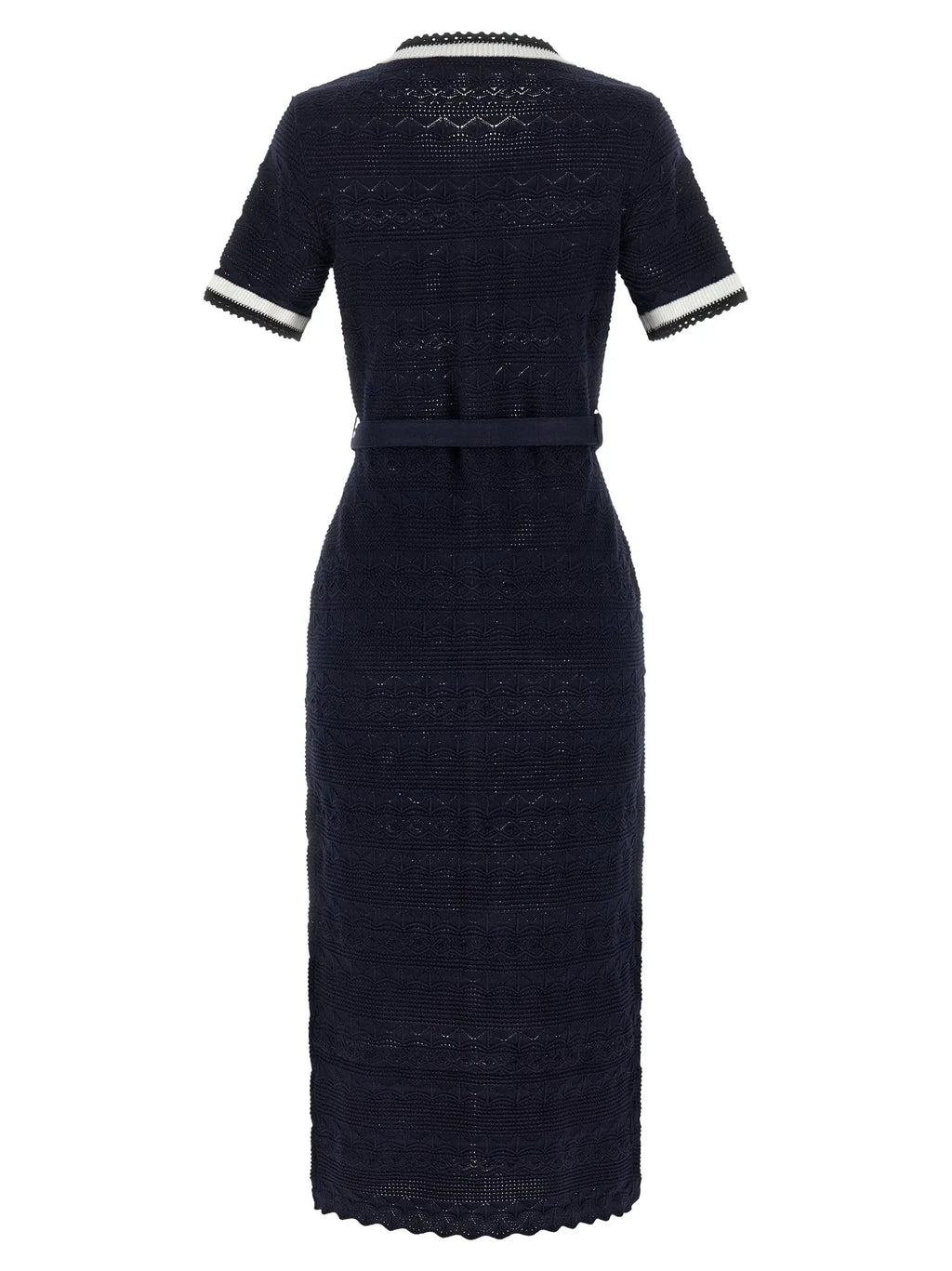 Self-Portrait Blue Cotton Midi Dress