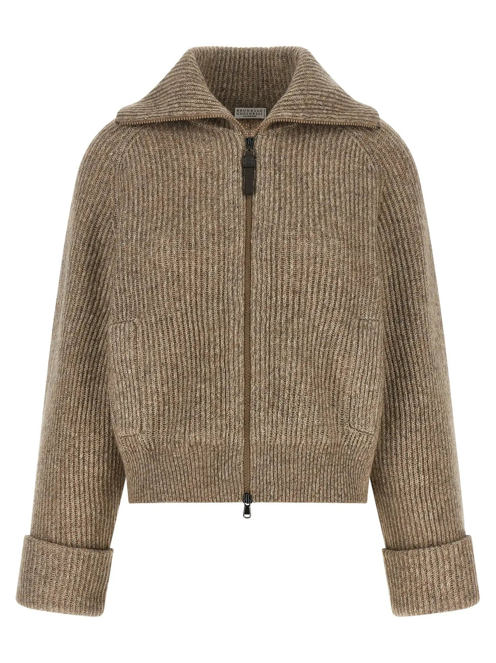 Cardigan Brunello Cucinelli en cachemire beige