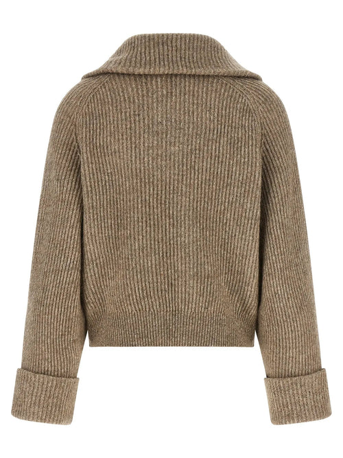 Cardigan Brunello Cucinelli en cachemire beige