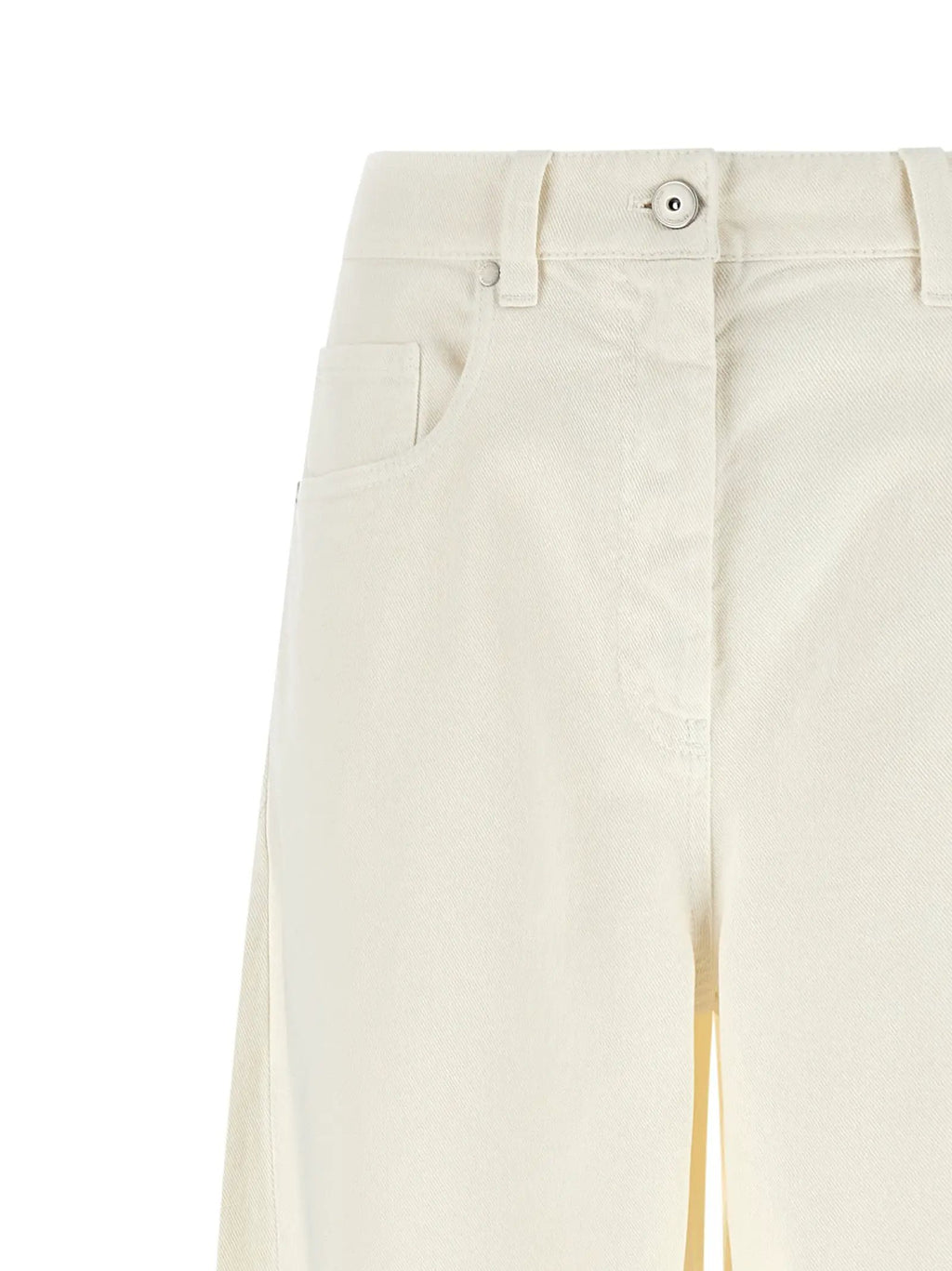 Jean Brunello Cucinelli blanc en coton coupe décontractée
