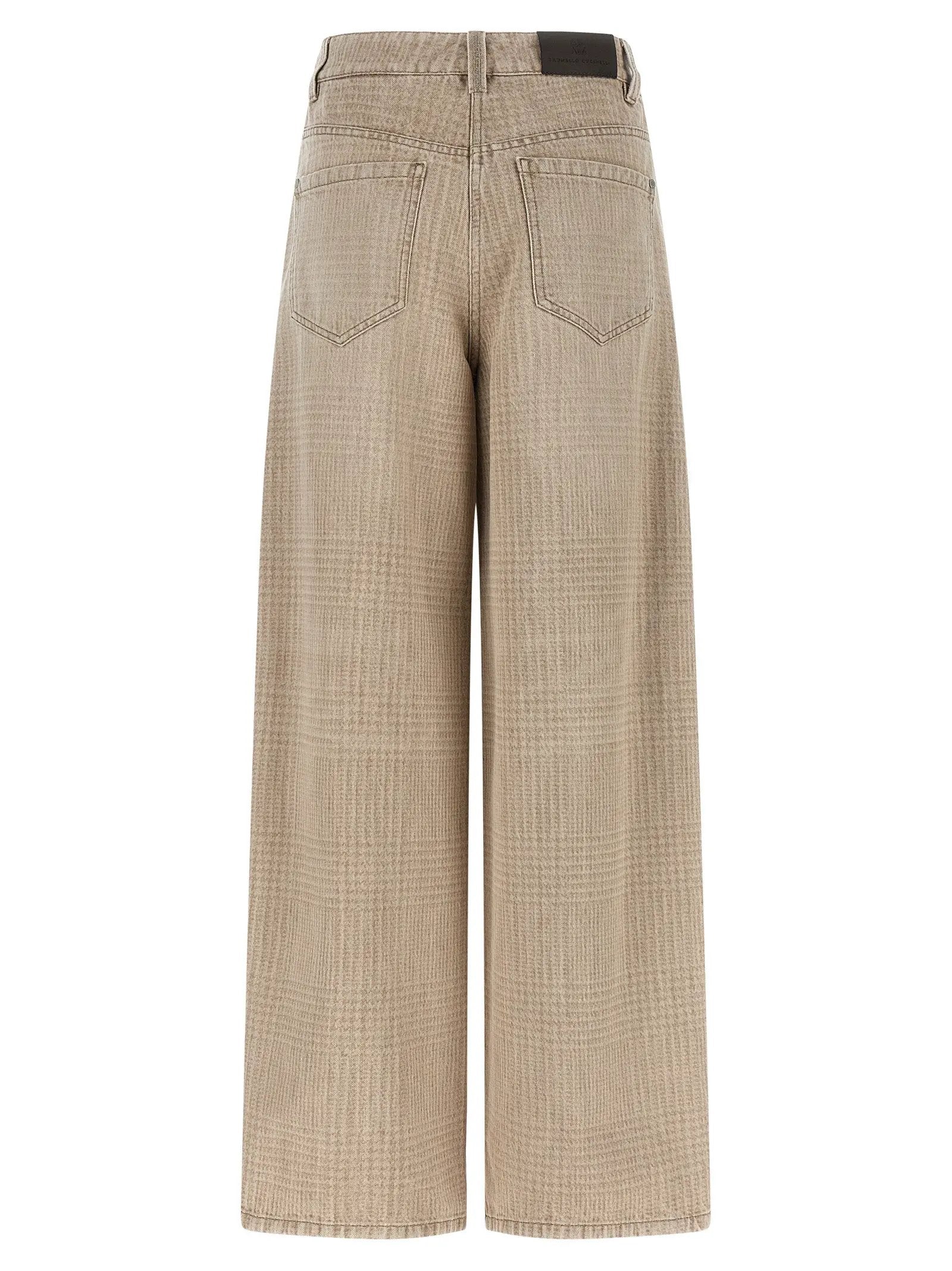 Brunello Cucinelli Jean en coton beige Denim