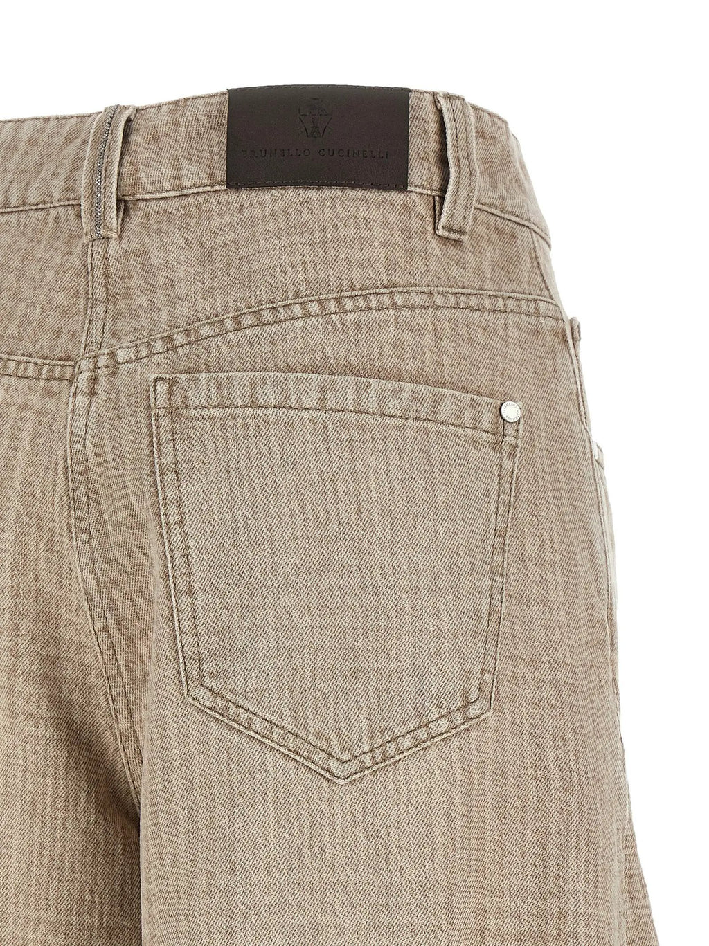 Brunello Cucinelli Jean en coton beige Denim