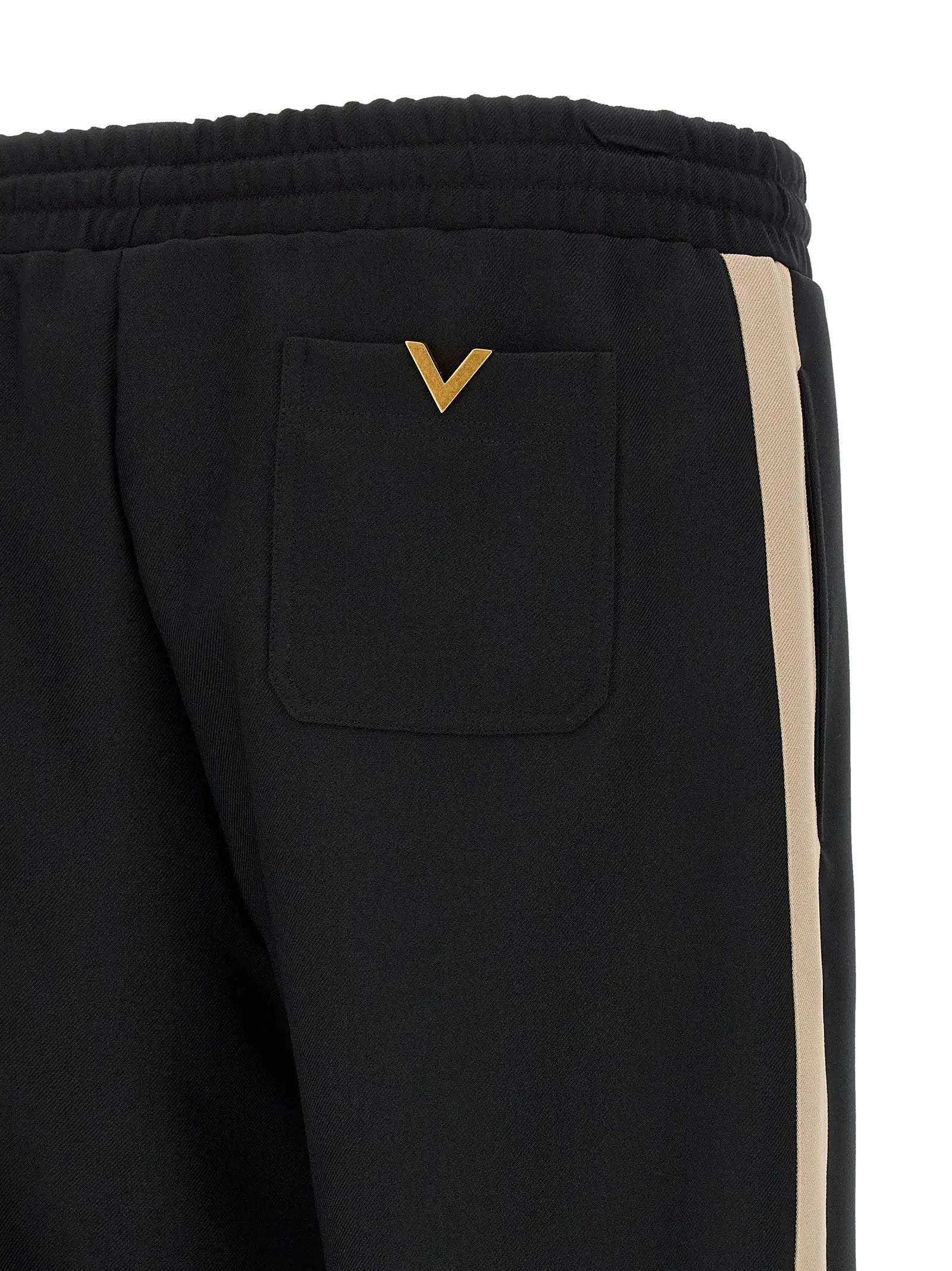 Valentino Garavani Black Polyester Athletic Pants