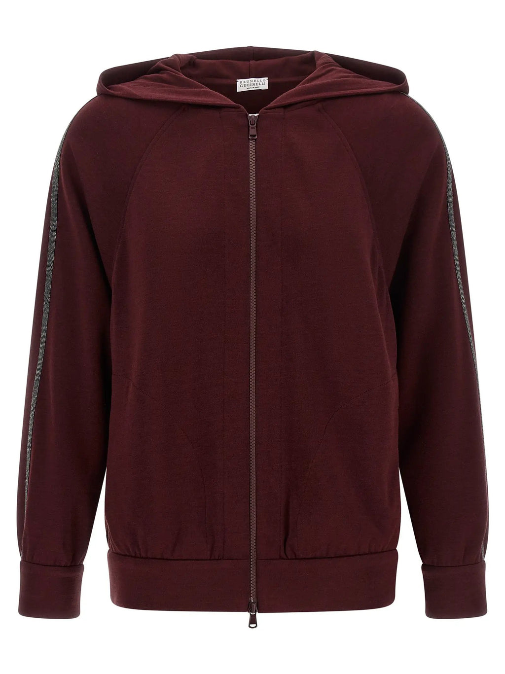 Sweat-shirt en coton Brunello Cucinelli Bordeaux