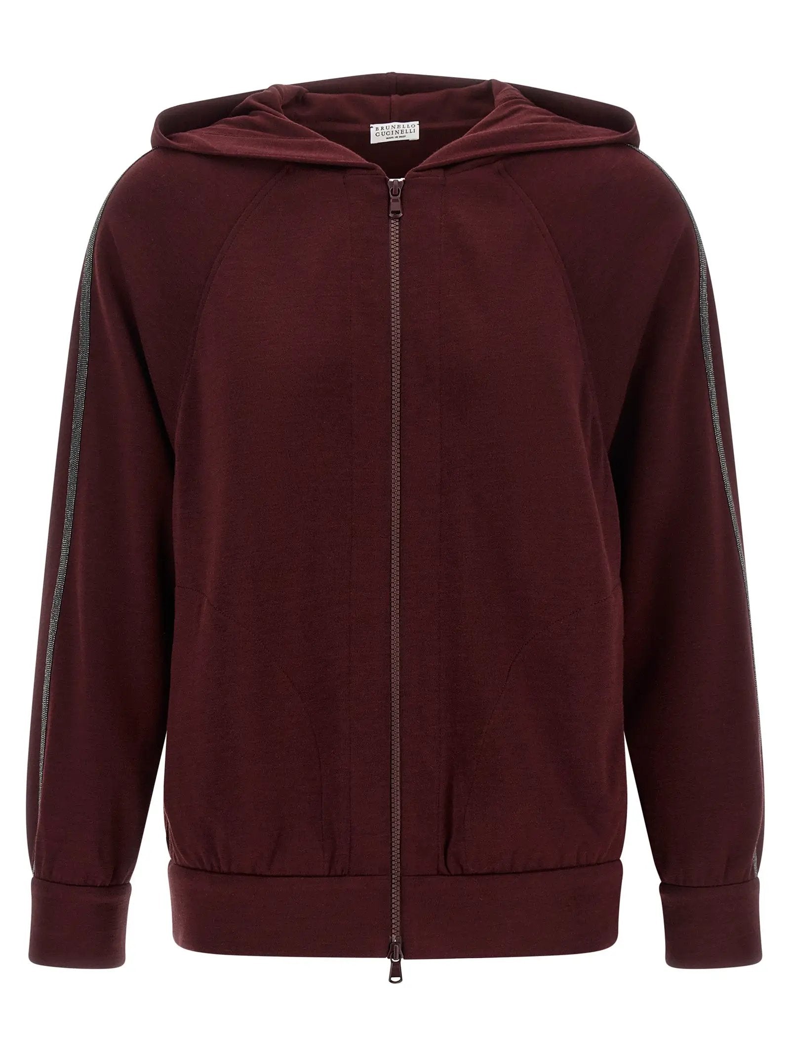 Sweat-shirt en coton Brunello Cucinelli Bordeaux