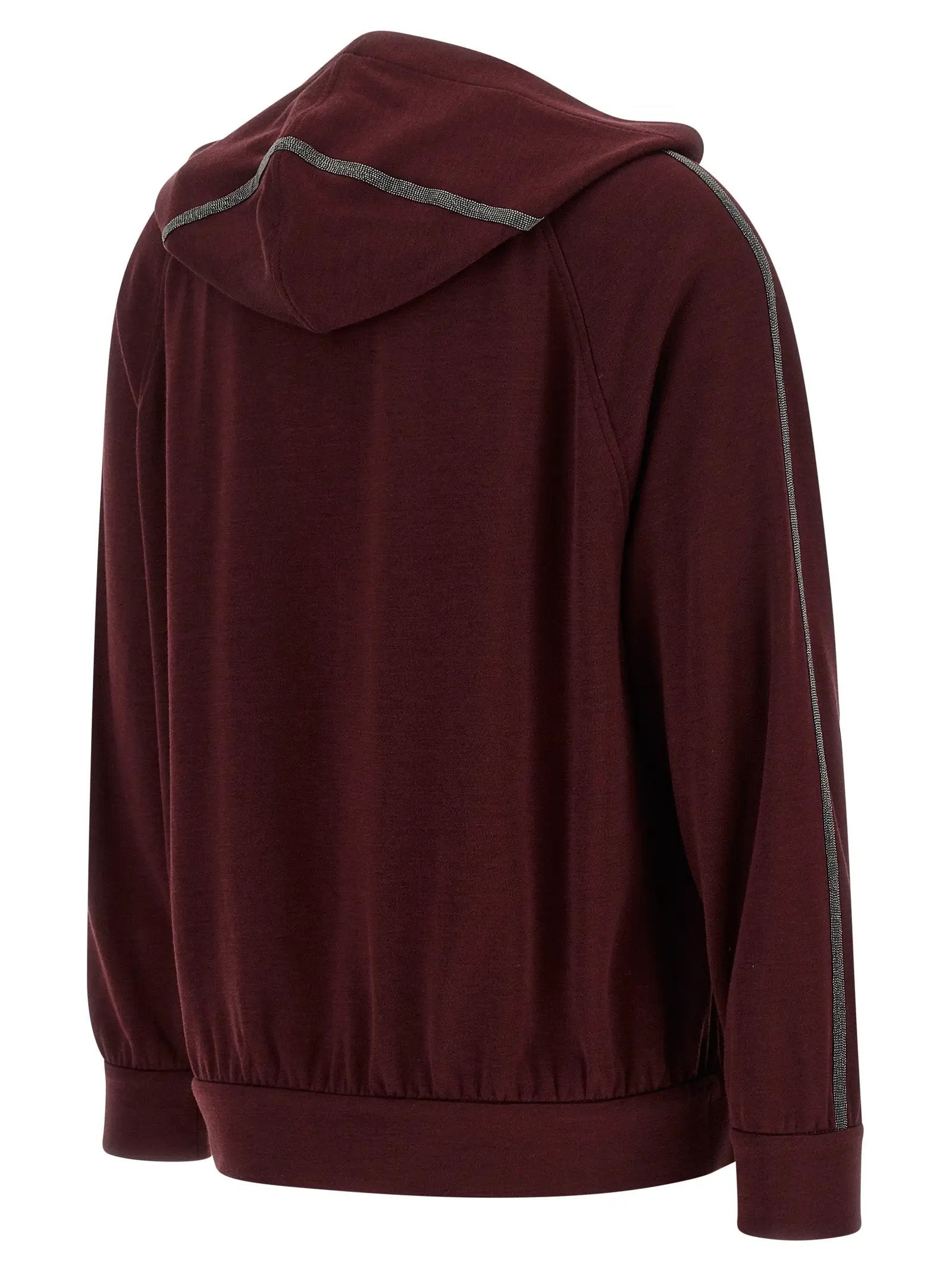 Sweat-shirt en coton Brunello Cucinelli Bordeaux
