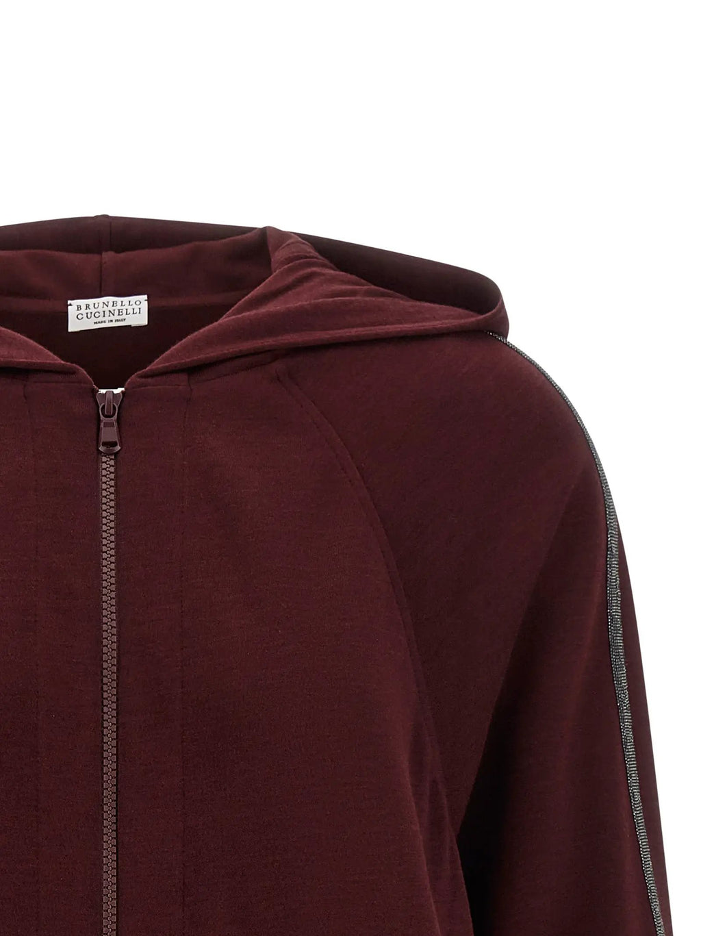 Sweat-shirt en coton Brunello Cucinelli Bordeaux