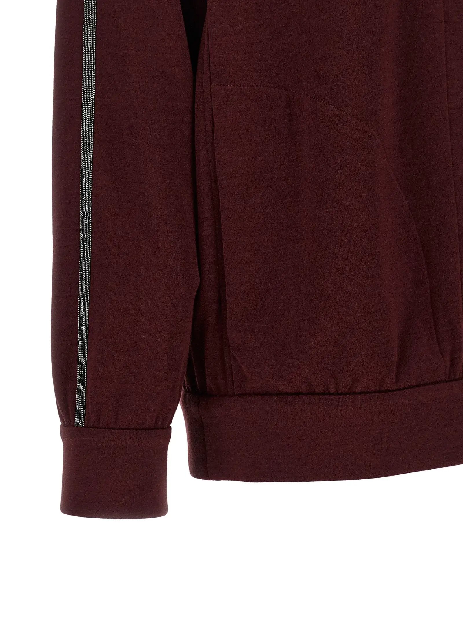 Sweat-shirt en coton Brunello Cucinelli Bordeaux