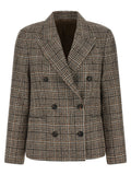 Brunello Cucinelli Beige Alpaca Leather Blazer