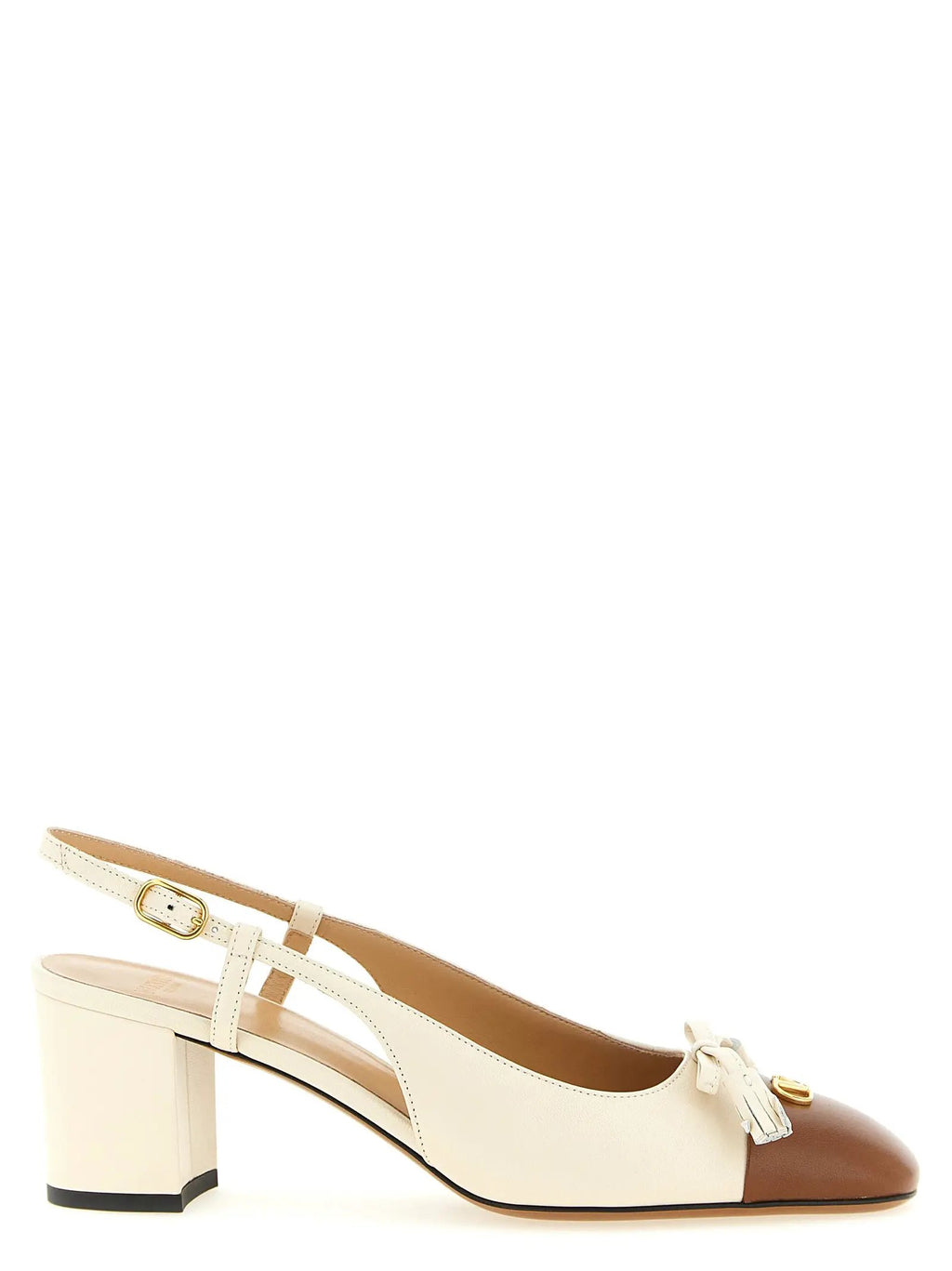 Escarpins à talons moyens en cuir noir Valentino Garavani