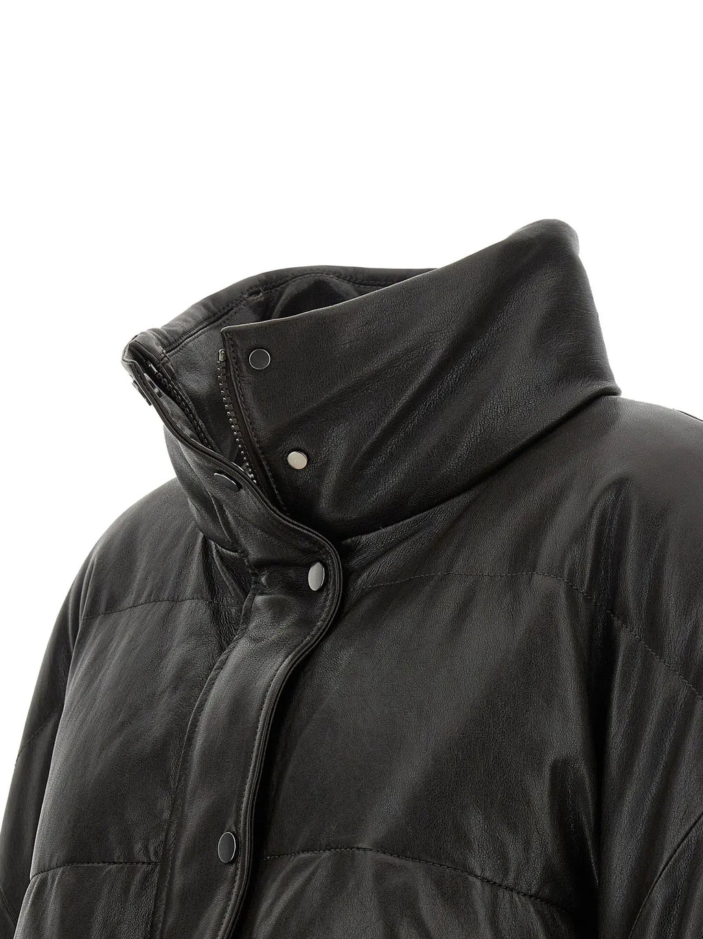 Brunello Cucinelli Brown Lamb Leather Leather Jacket