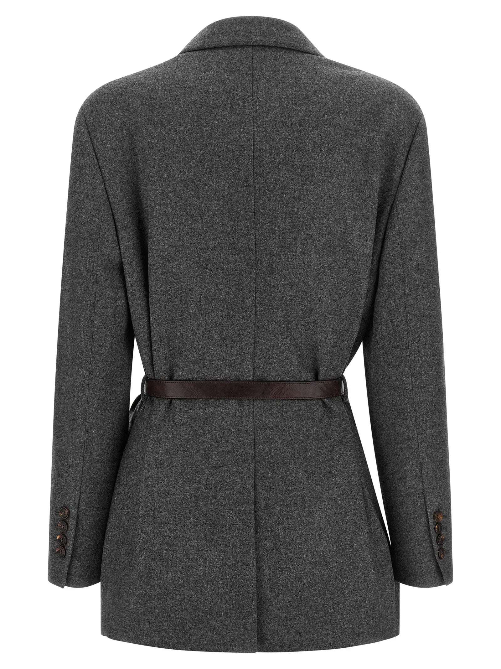 Brunello Cucinelli Gray Virgin Wool Blazer