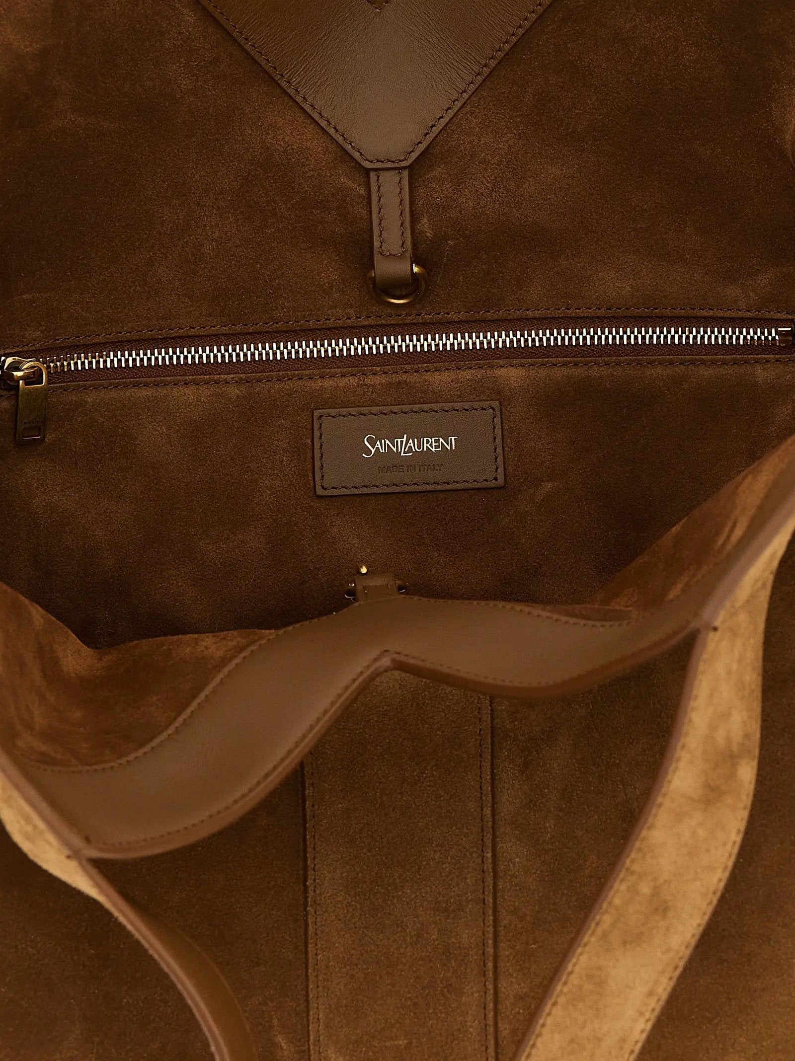 Saint Laurent Brown Calfskin Tote Bag