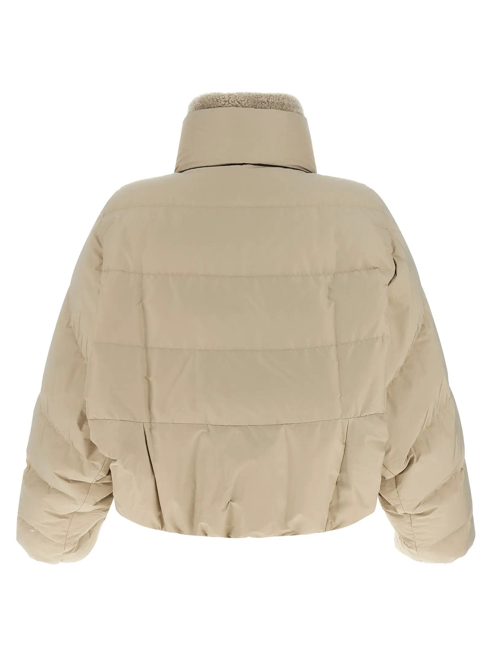 Brunello Cucinelli Beige Cotton Full-Length Jacket