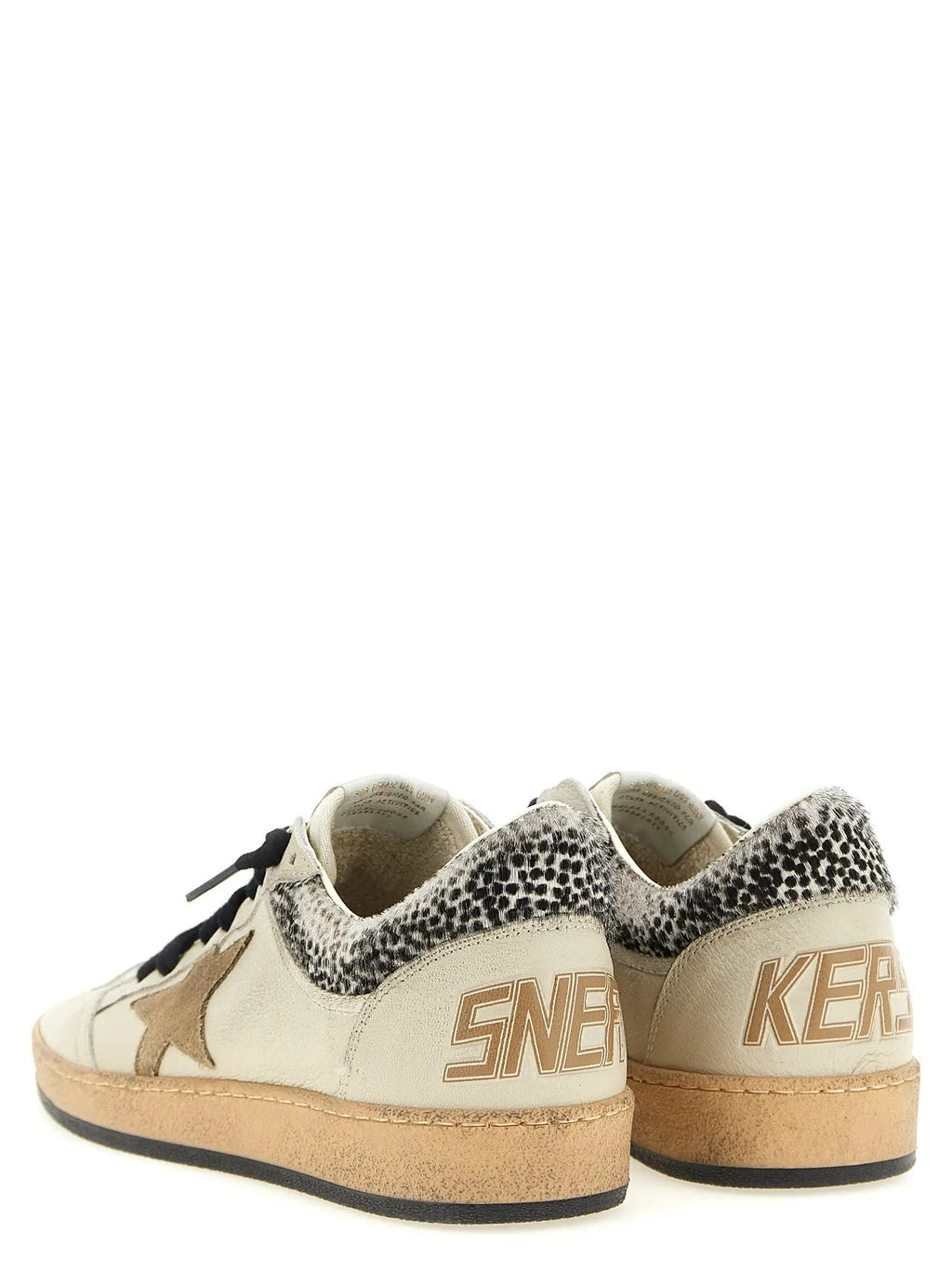 Golden Goose Beige Goatskin Low Top Sneakers