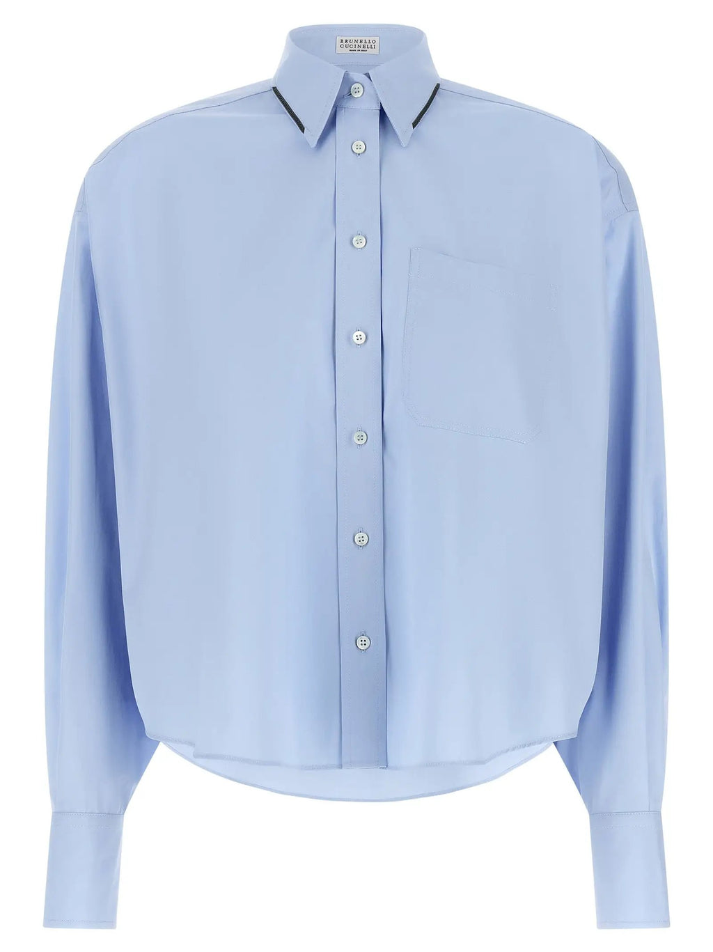 Brunello Cucinelli Blue Cotton Blouse