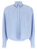 Brunello Cucinelli Blue Cotton Blouse