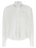 Brunello Cucinelli Chemisier en coton blanc