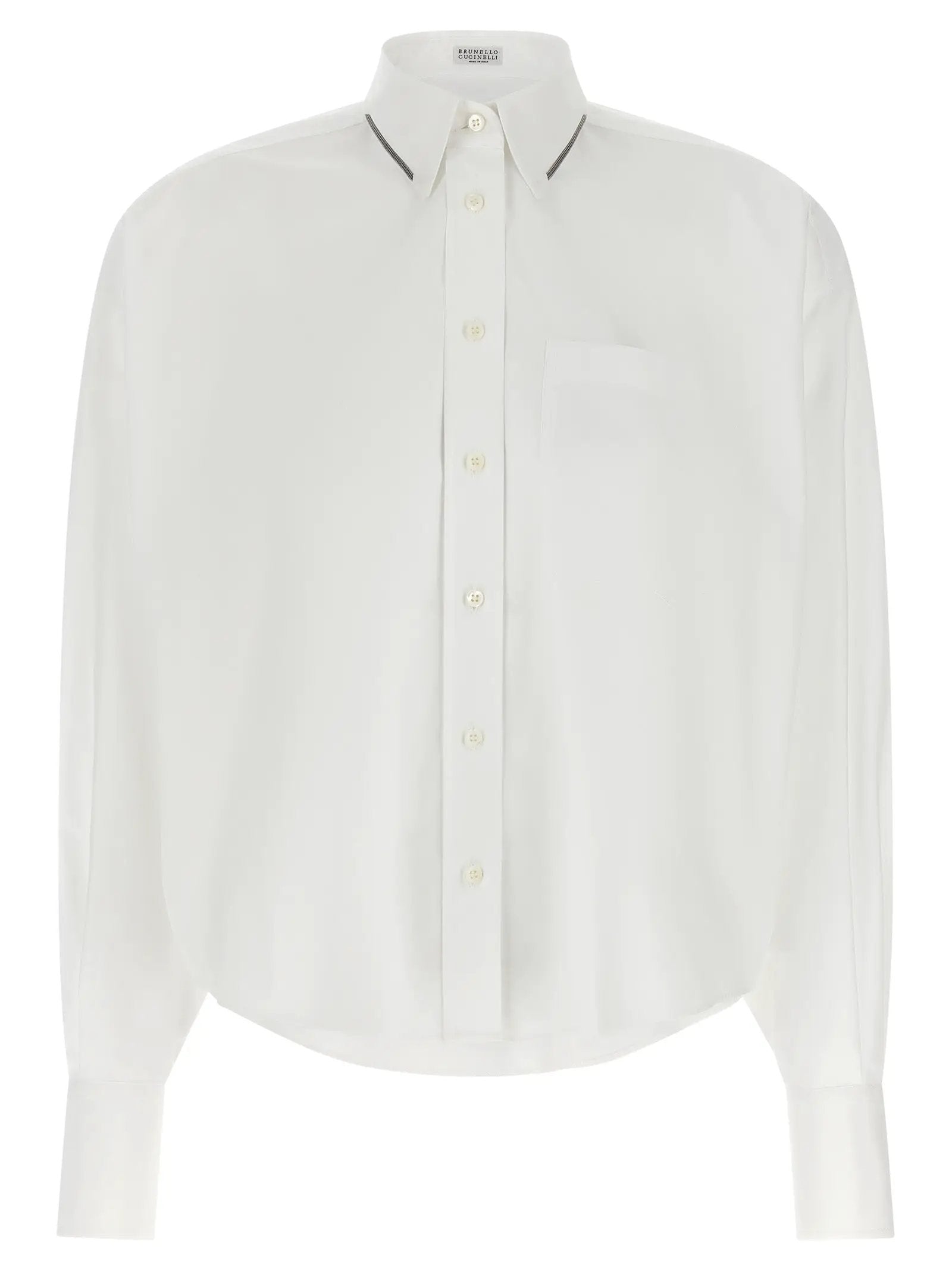 Brunello Cucinelli Chemisier en coton blanc