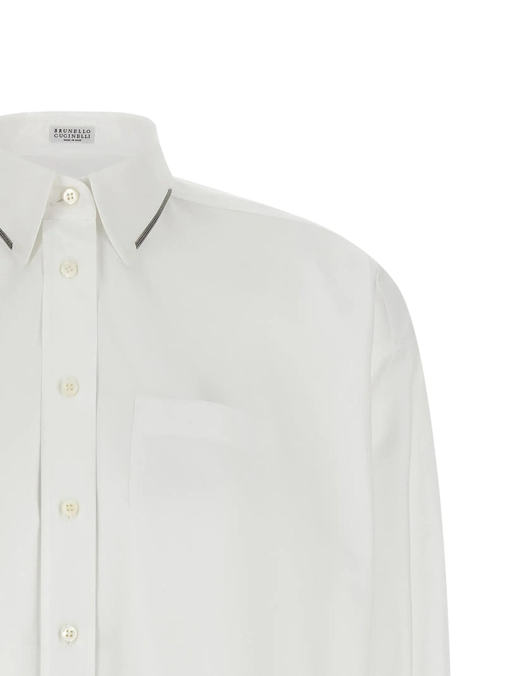Brunello Cucinelli Chemisier en coton blanc