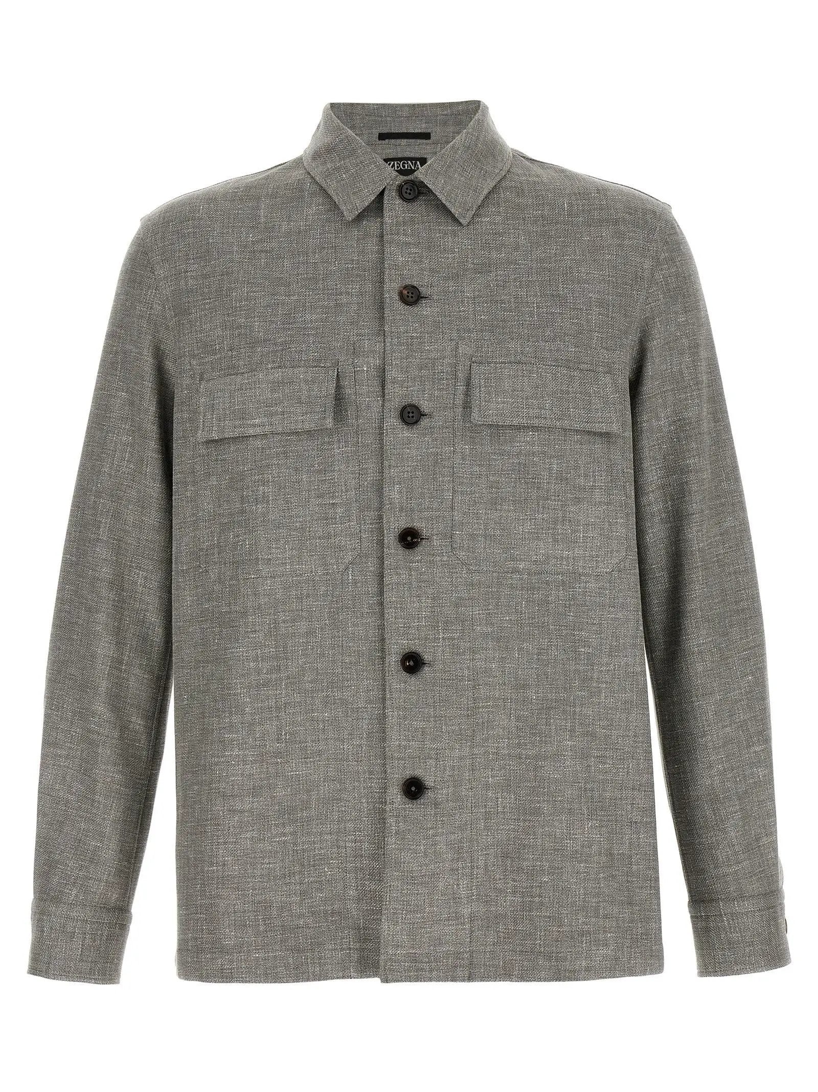 ZEGNA Beige Linen Blouse