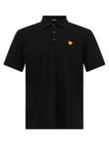 Versace Black Cotton Polo Shirt