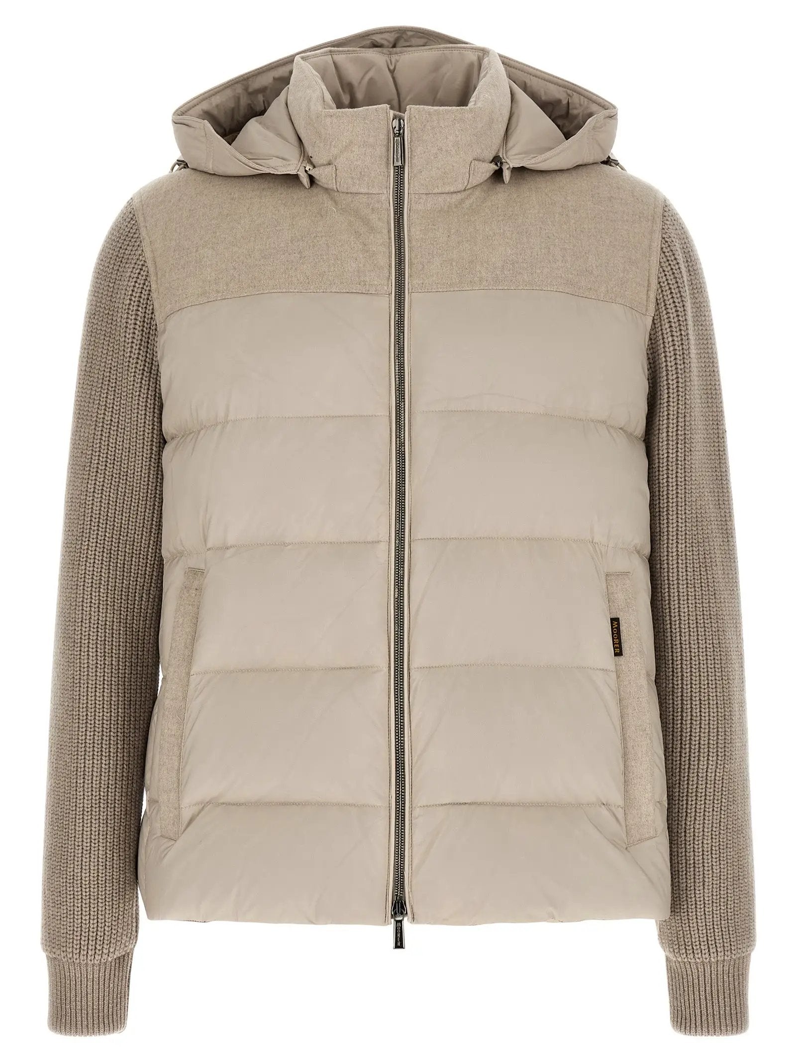 MooRER Beige Wool Full-Length Jacket
