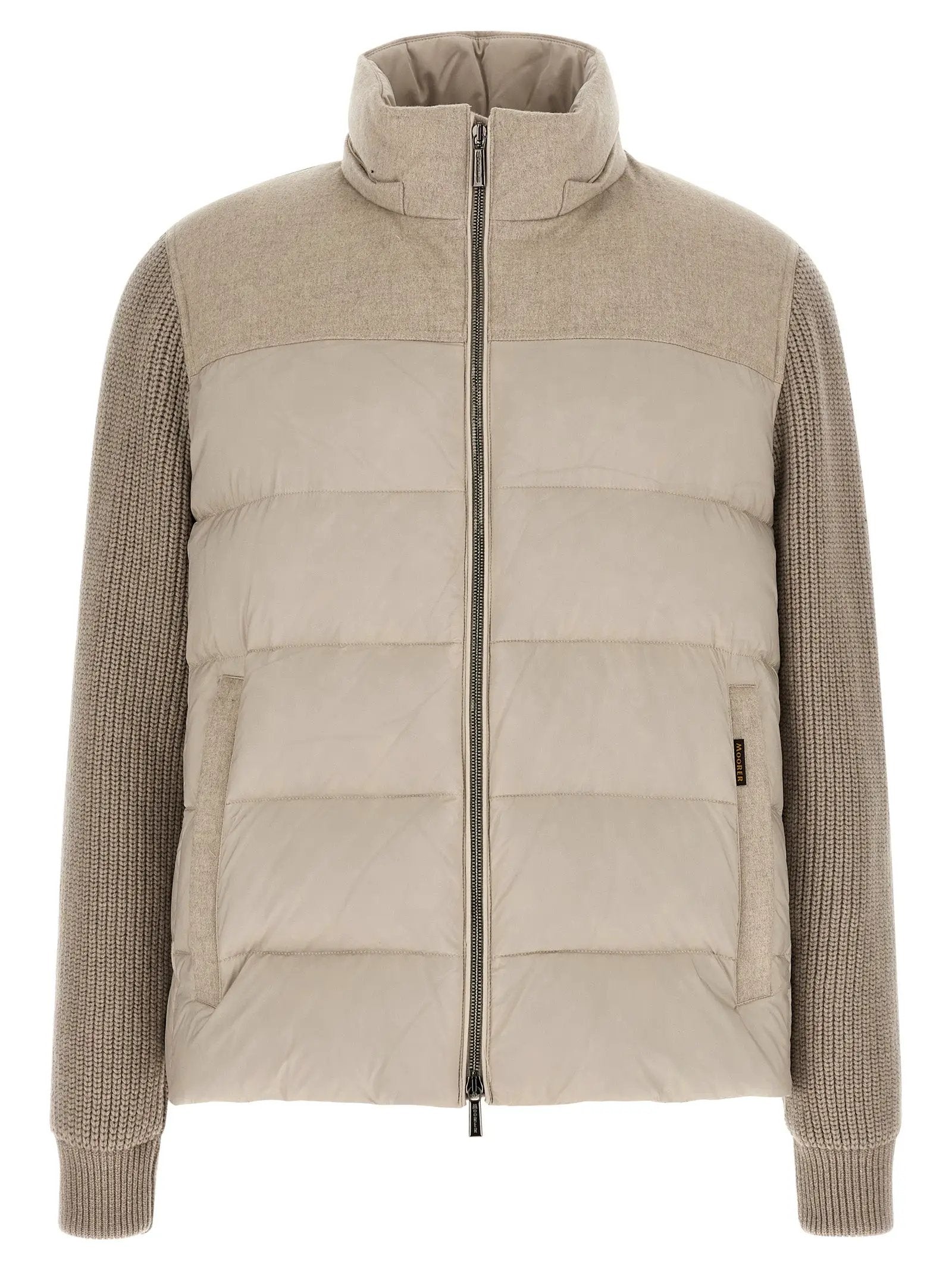 MooRER Beige Wool Full-Length Jacket